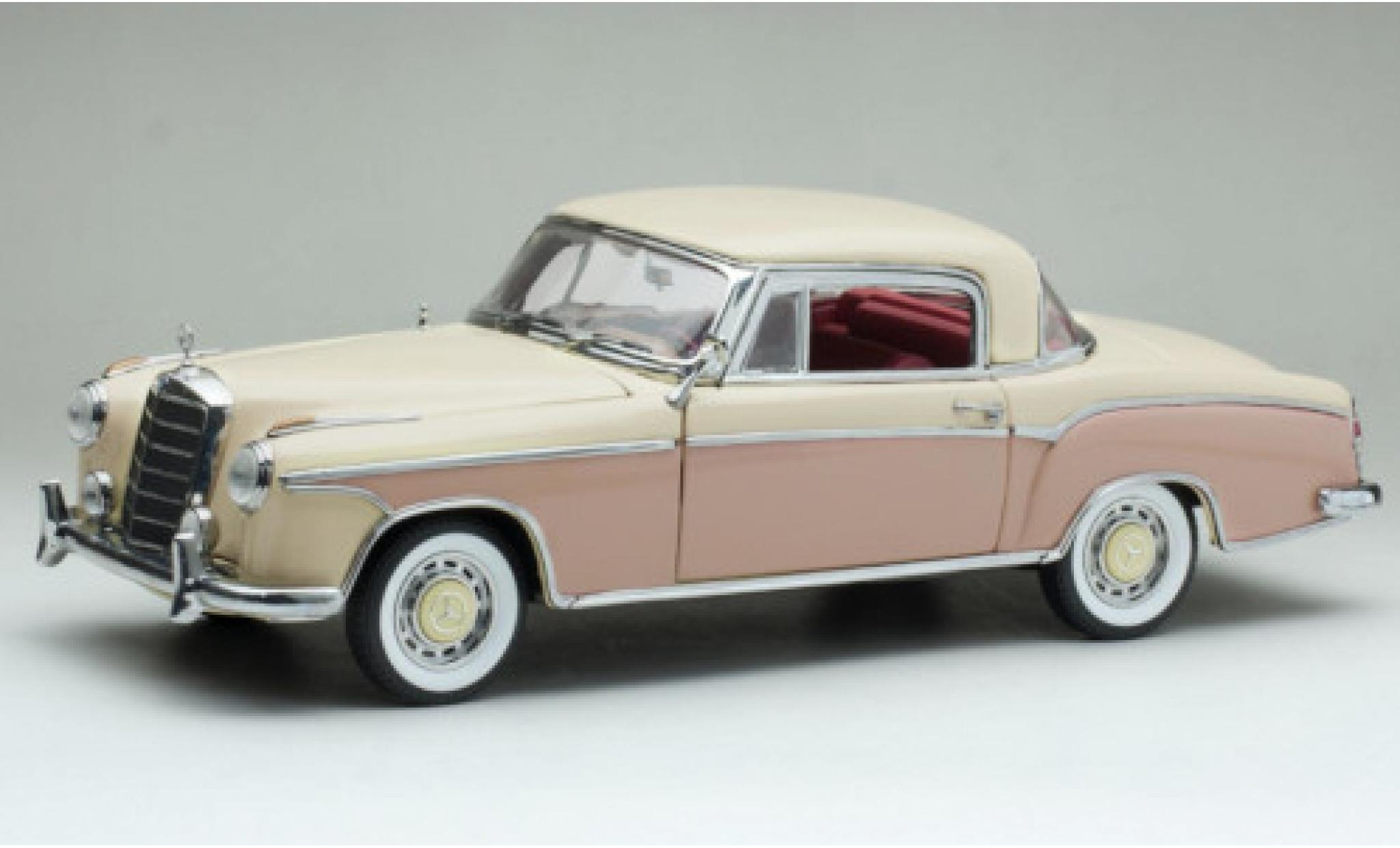 Mercedes CLA 1/18 Sun Star 220 SE Coupe (W128) beige clair/roze 1958 modelauto