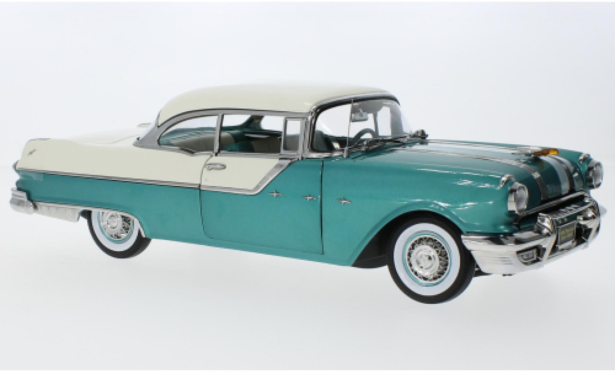 Pontiac Star Chief 1/18 Sun Star Hardtop metallic groen/wit 1955 modelauto