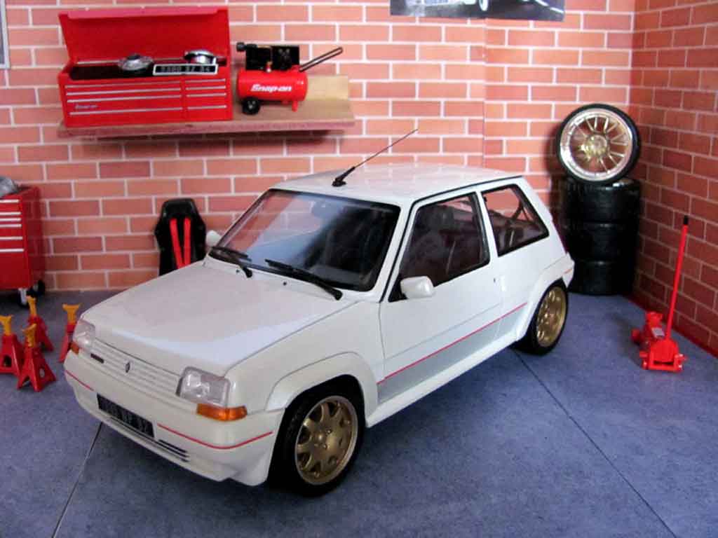 Renault 5 1/18 Norev GT Turbo phase 1 wit jantes clio williams modelauto