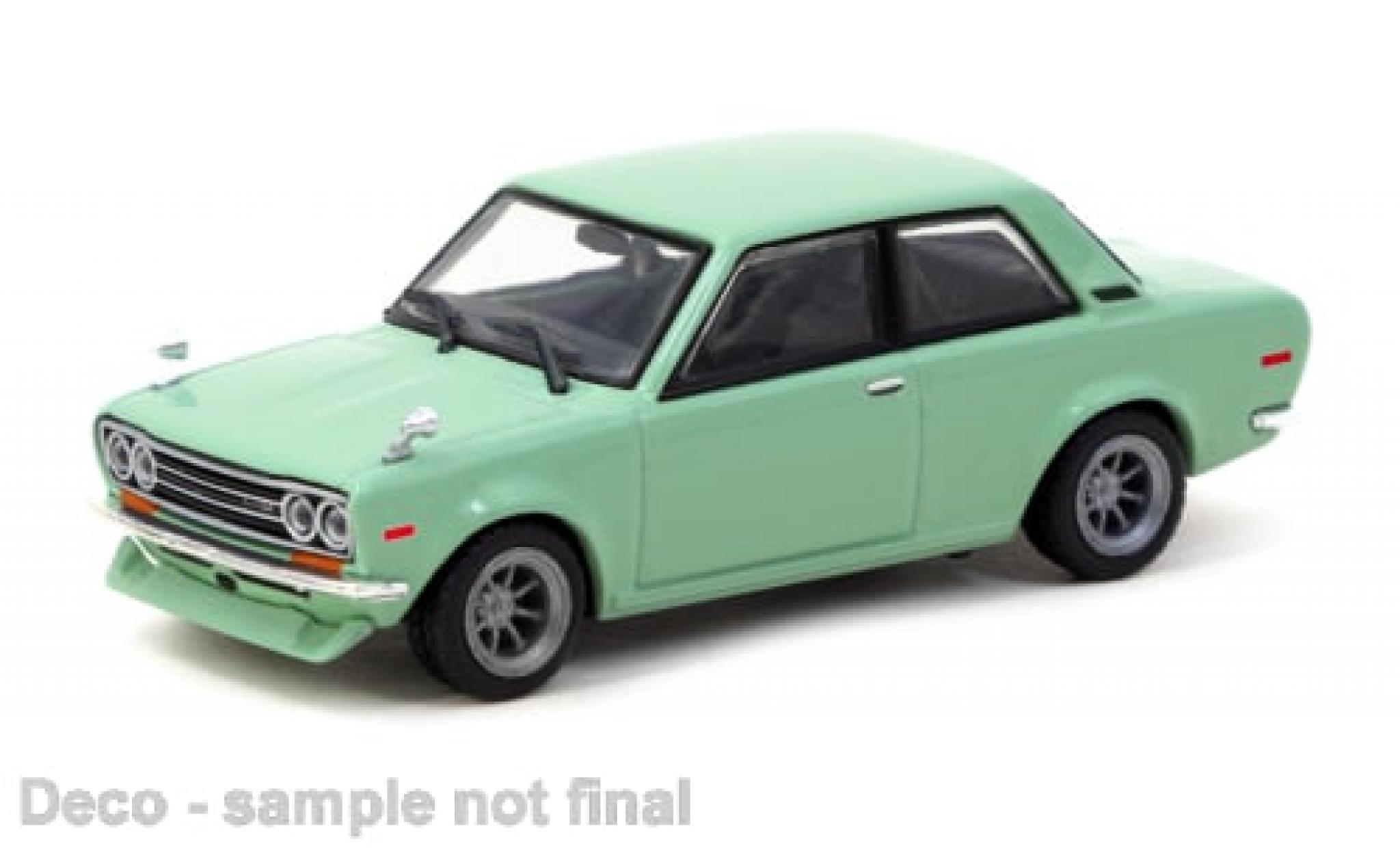 Datsun 510 1/64 Tarmac Works groen 1:64 modelauto