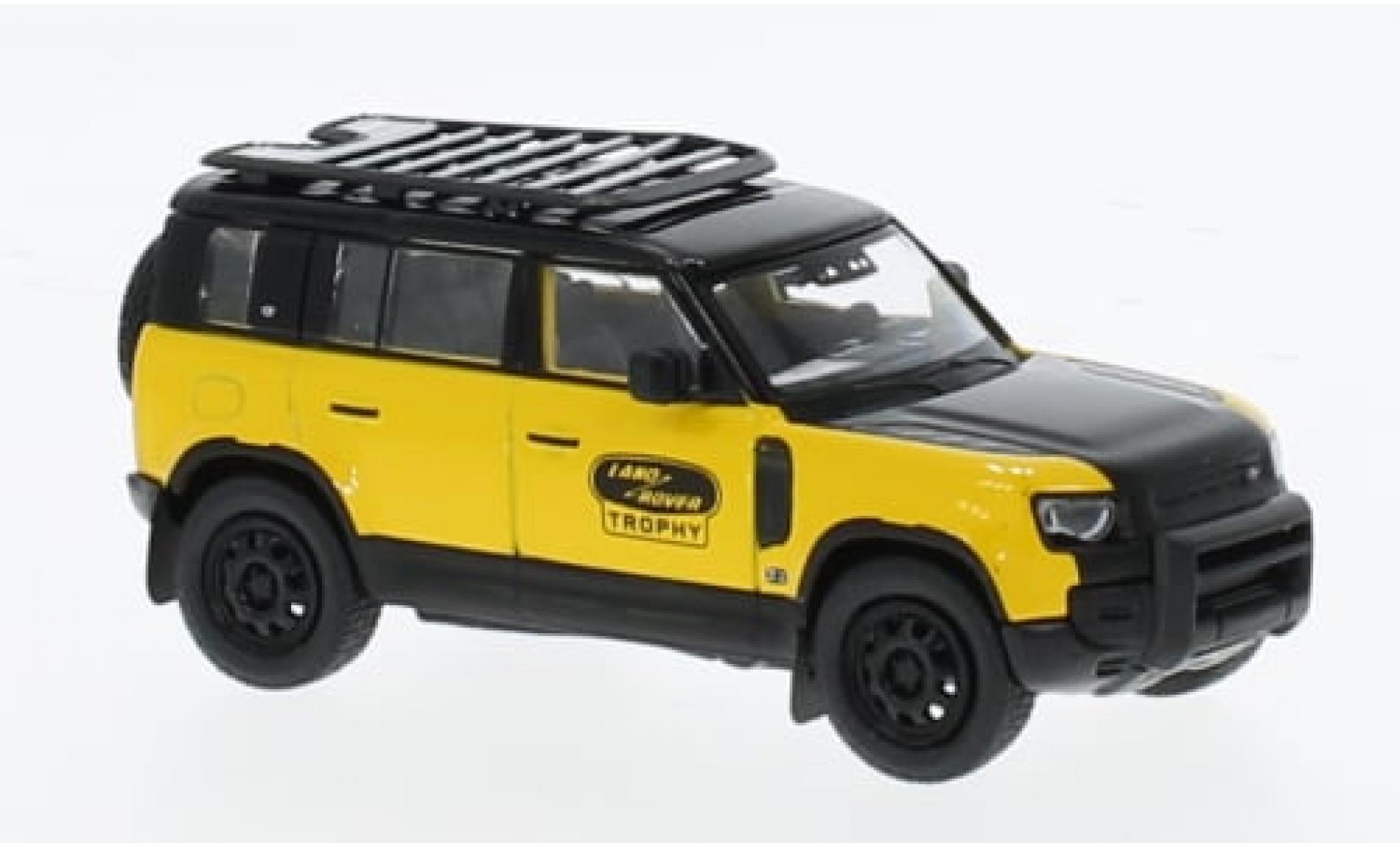Land Rover Defender 1/64 Tarmac Works 110 Trophy Edition geel 1:64 modelauto
