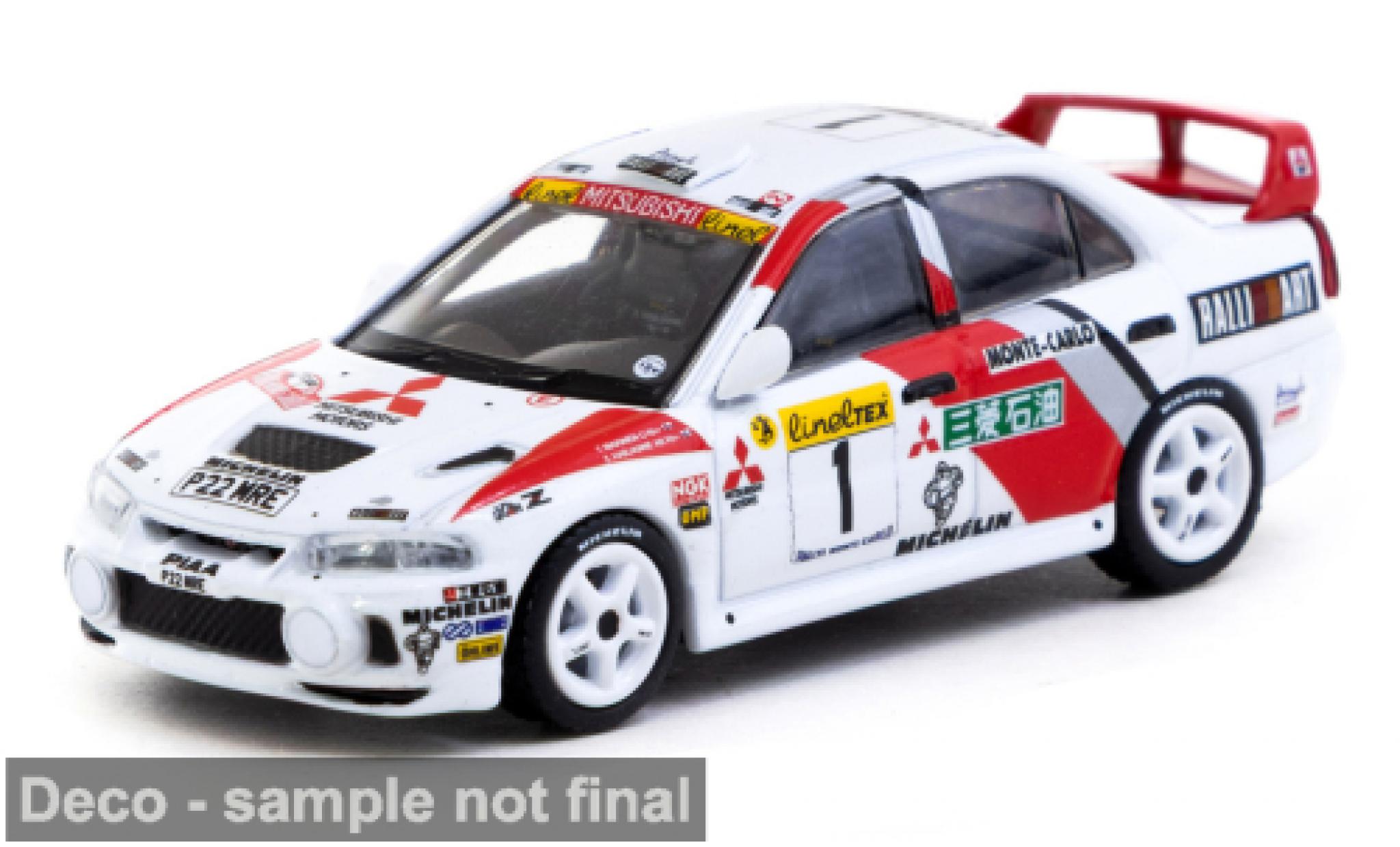 Mitsubishi Lancer 1/64 Tarmac Works GSR Evolution IV wit Rallye WM Monte Carlo #1 1:64 modelauto