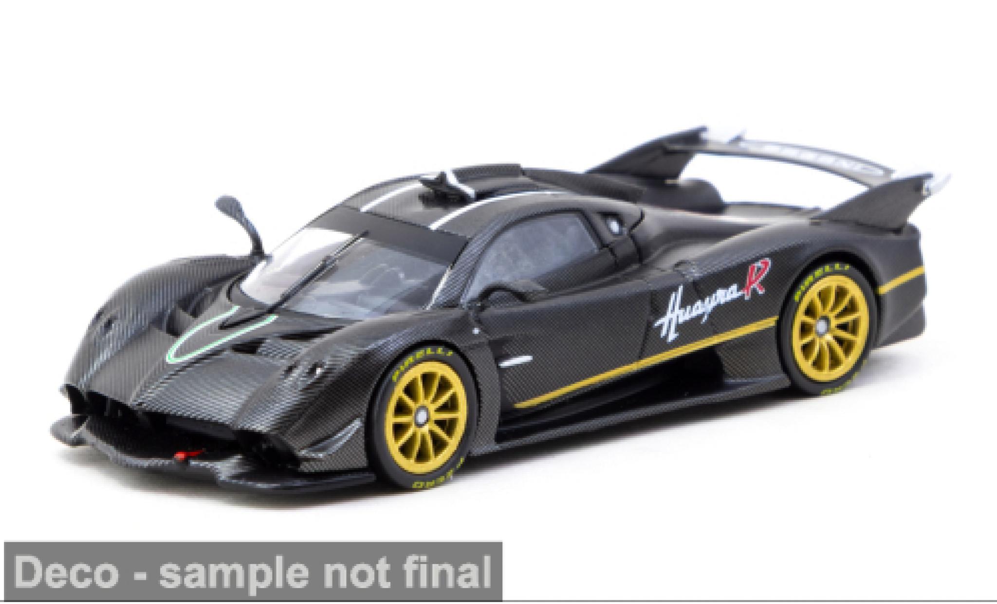 Pagani Huayra 1/64 Tarmac Works R zwart/carbon 1:64 modelauto