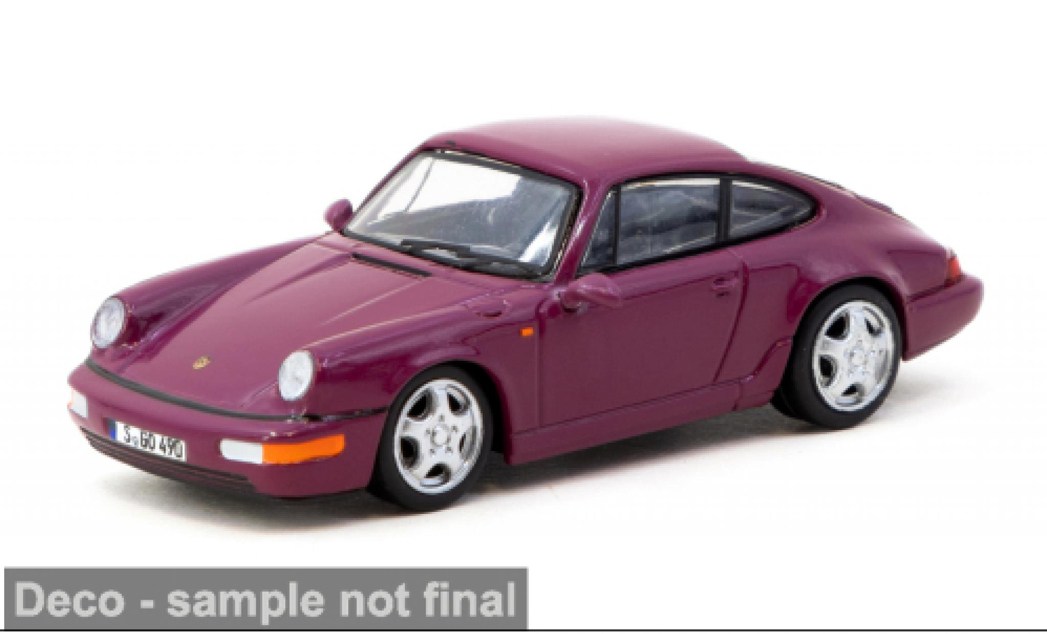 Porsche 964 1/64 Tarmac Works 911  RS roze 1:64 modelauto