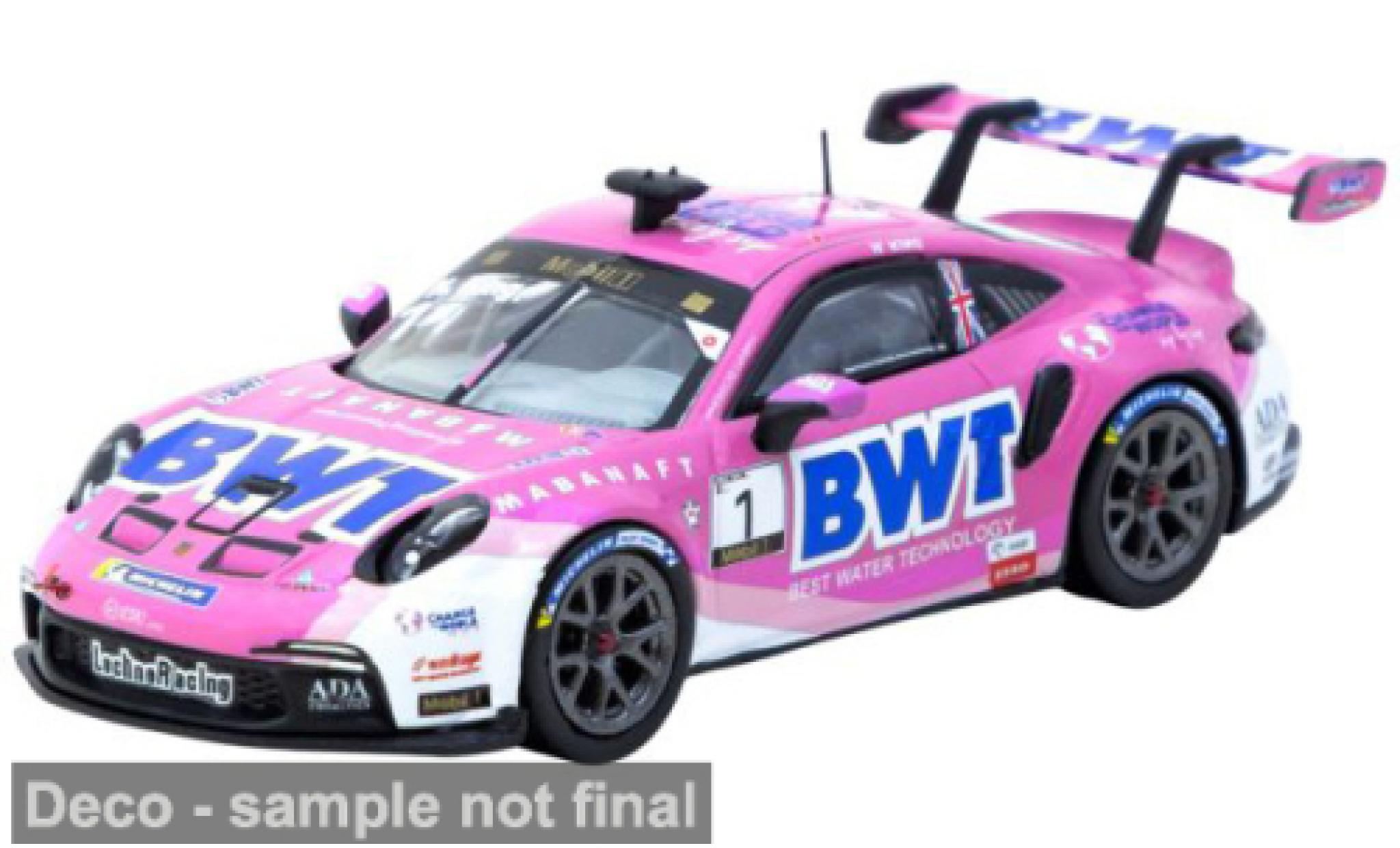 Porsche 992 GT3 1/64 Tarmac Works 911  Mobil 1 Supercup 2024 BWT #1 1:64 modelauto