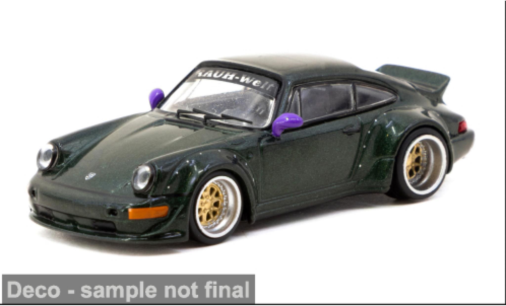 Porsche 964 RWB 1/64 Tarmac Works groen 1:64 modelauto