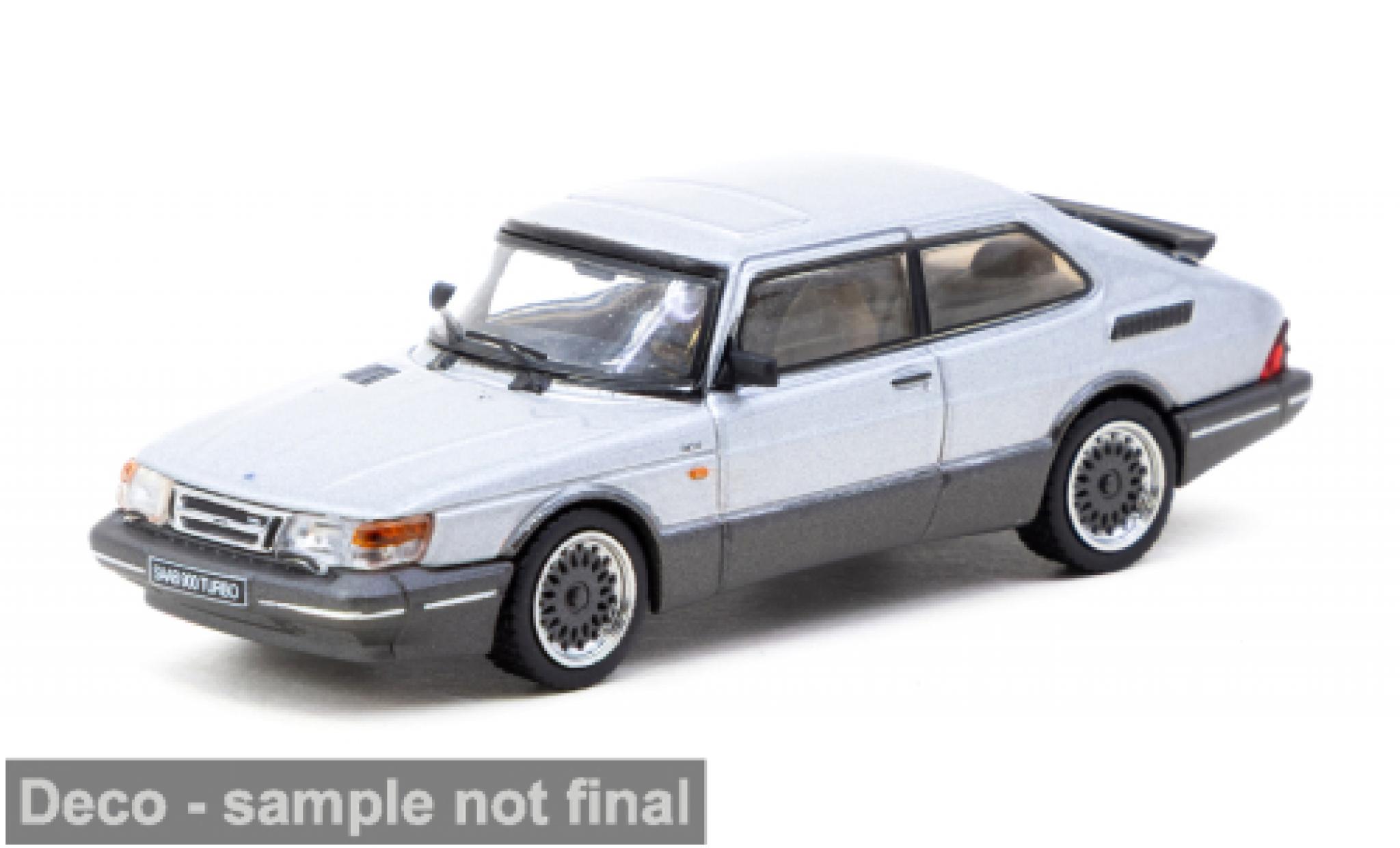 Saab 900 1/64 Tarmac Works Turbo grijs 1978 1:64 modelauto