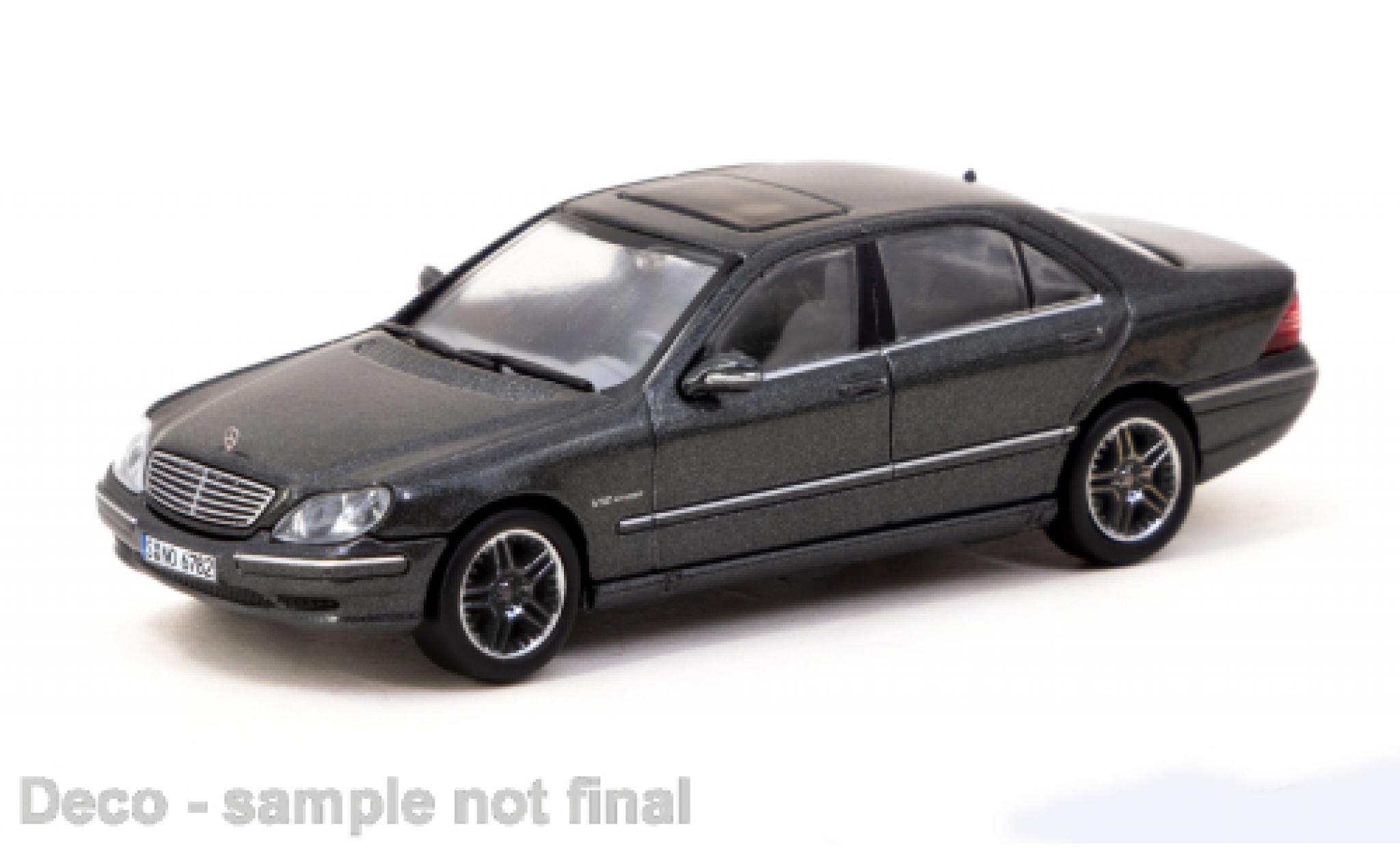 Mercedes Classe S 1/64 Tarmac Works S65 AMG metallic grijs modelauto