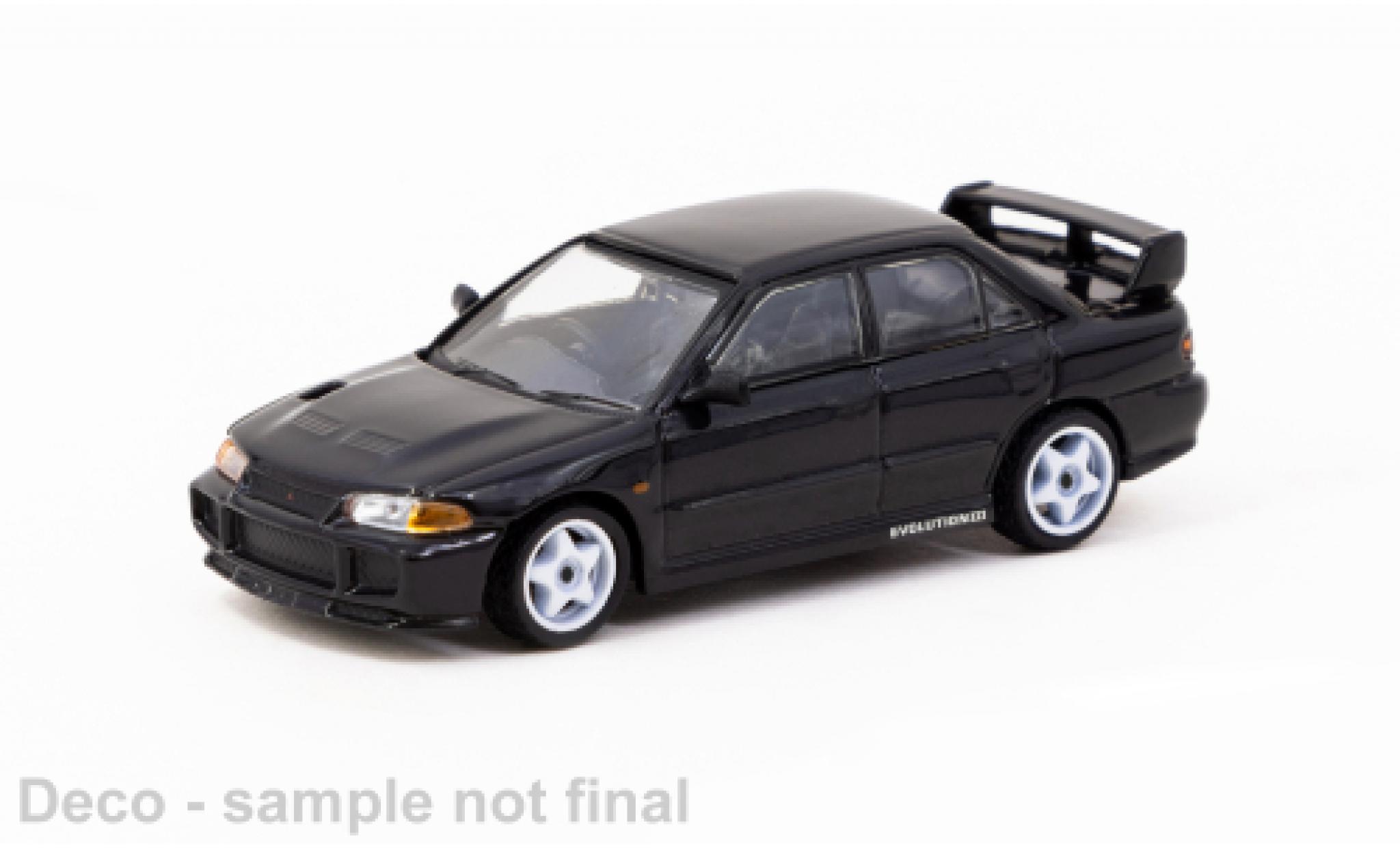 Mitsubishi Lancer 1/64 Tarmac Works GSR &eacute;volution III zwart modelauto