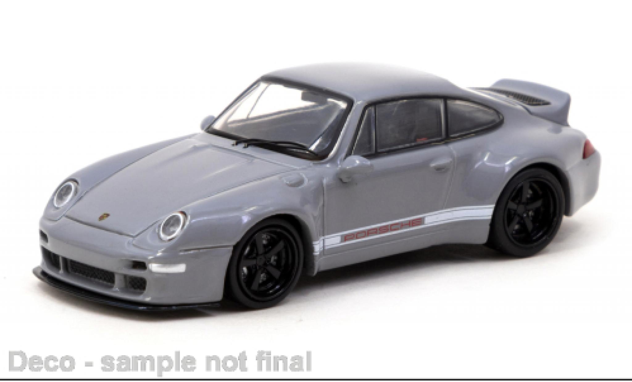Porsche 993 1/64 Tarmac Works 911  Gunther Works grijs modelauto