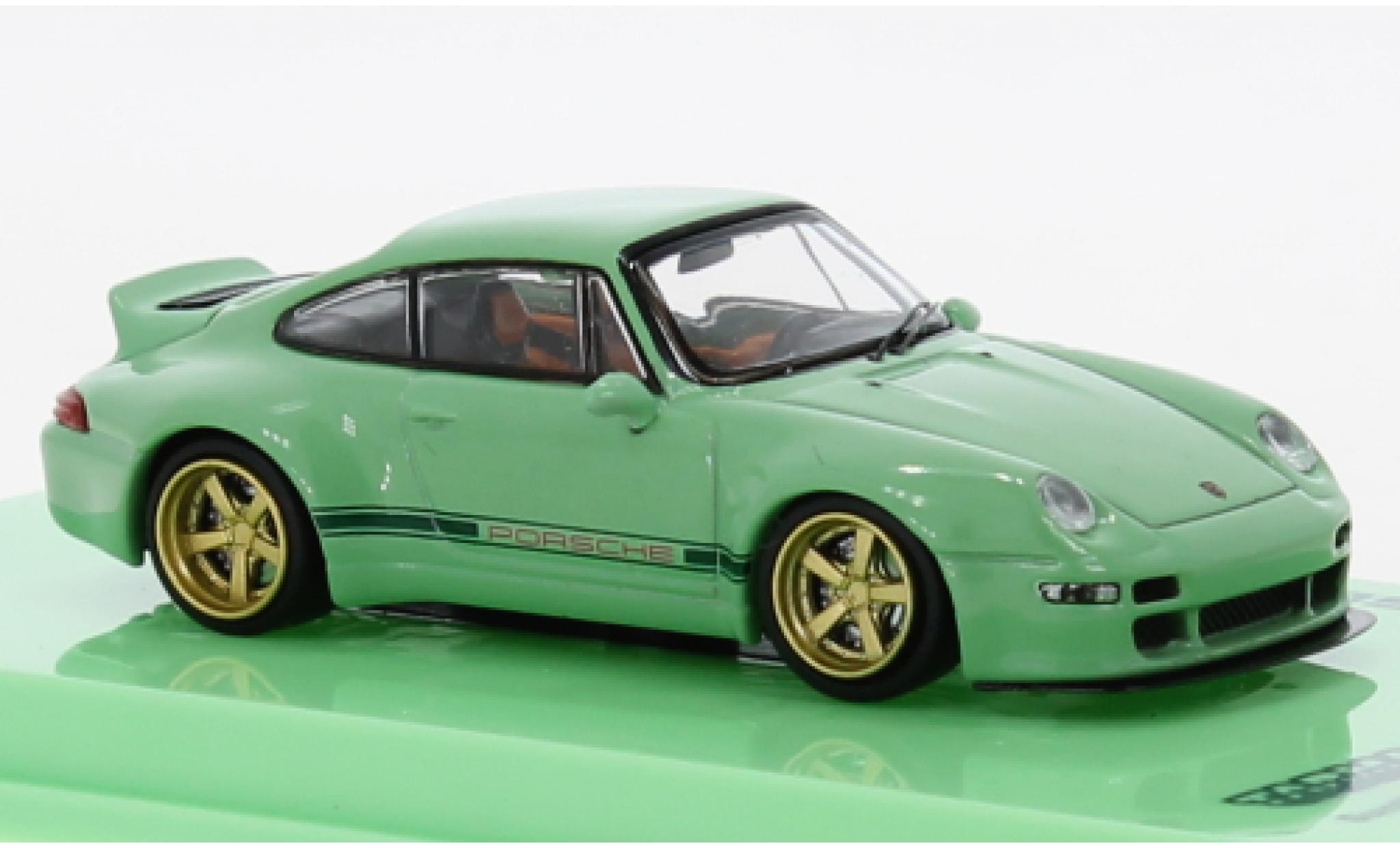 Porsche 993 1/64 Tarmac Works 911  Gunther Works groen modelauto