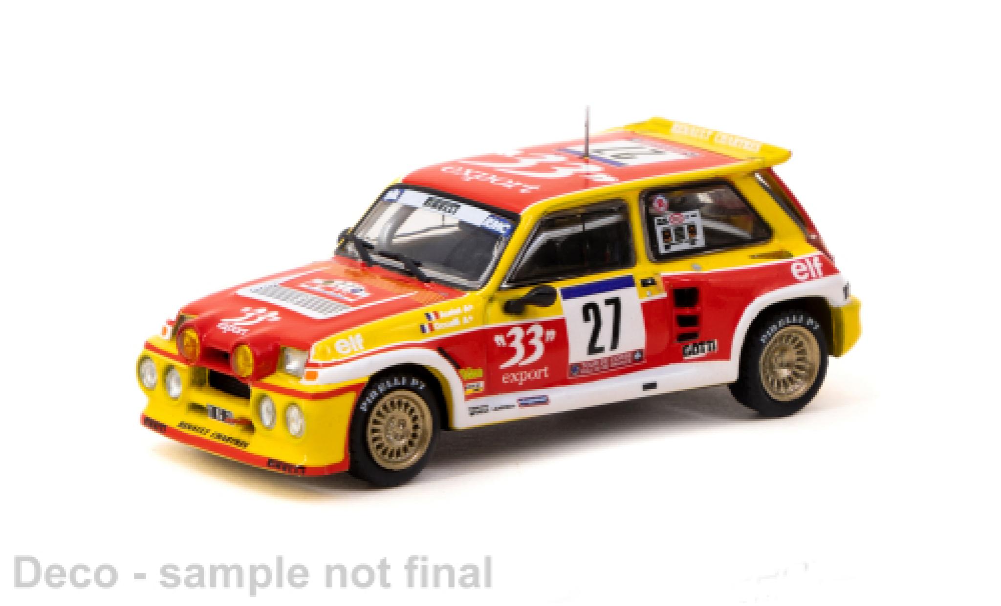 Renault 5 1/64 Tarmac Works Maxi Turbo No.27 Rallye WM Tour de Corse 198 modelauto
