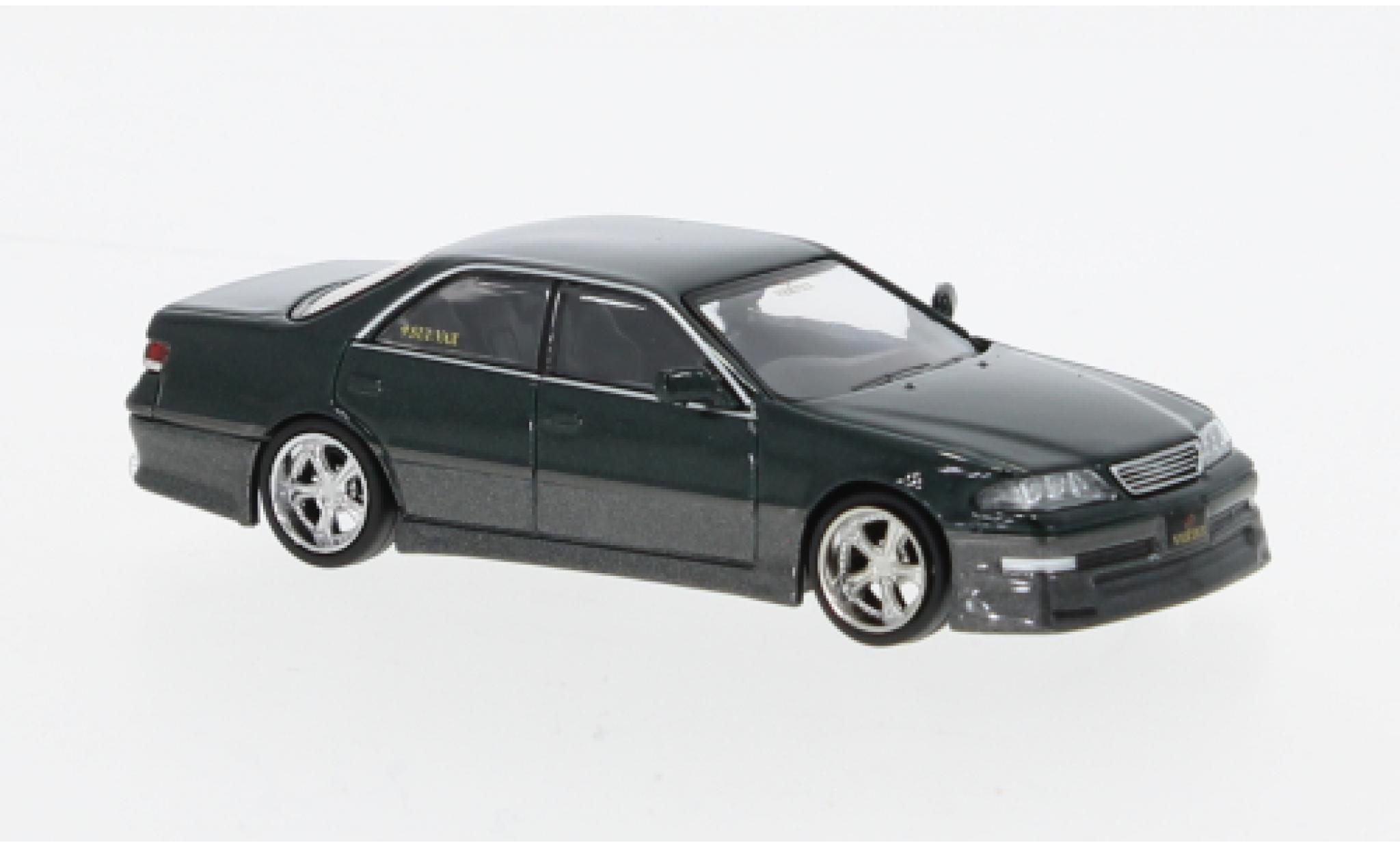 Toyota Mark 1/64 Tarmac Works II (JZX100) Groenx metallic groen fonc&eacute; modelauto