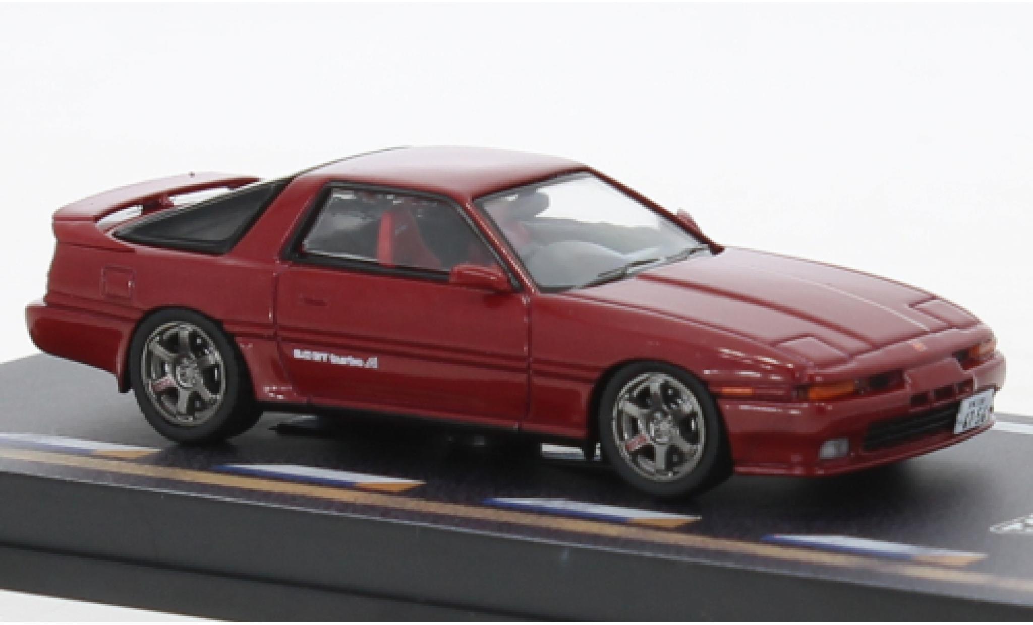 Toyota Supra 1/64 Tarmac Works rood RHD modelauto