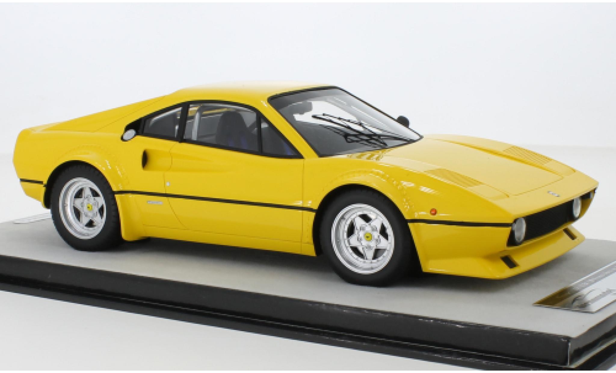 Ferrari 308 1/18 Tecnomodel GTB/4 LM geel 1976 Pressefahrzeug modelauto