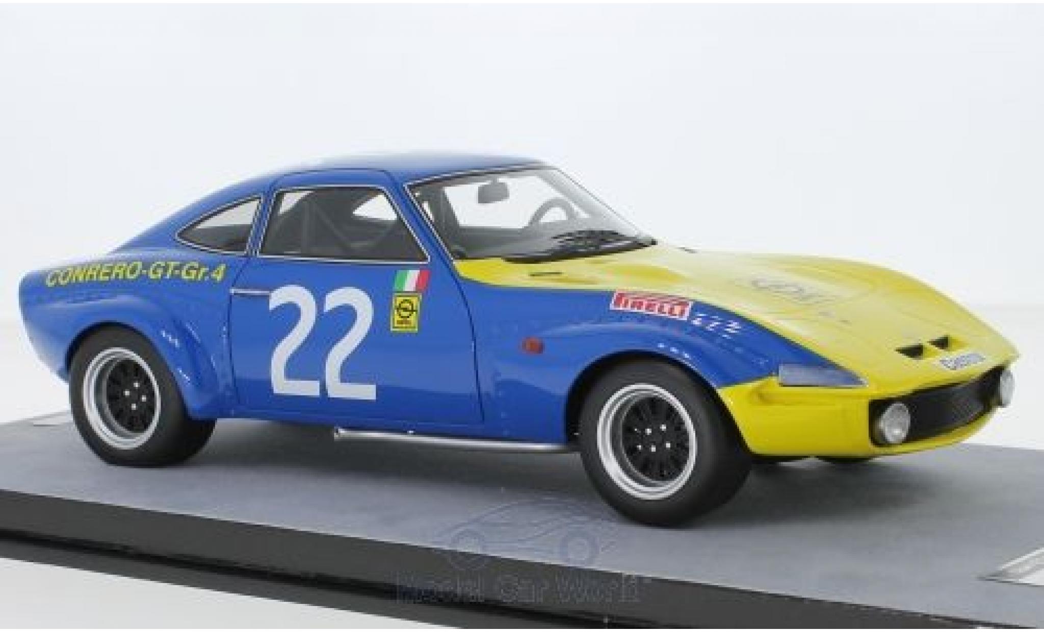 Opel GT 1/18 Tecnomodel 1900 No.22 Squadra Conrero European Championship Monza 1972 A.Rosselli modelauto