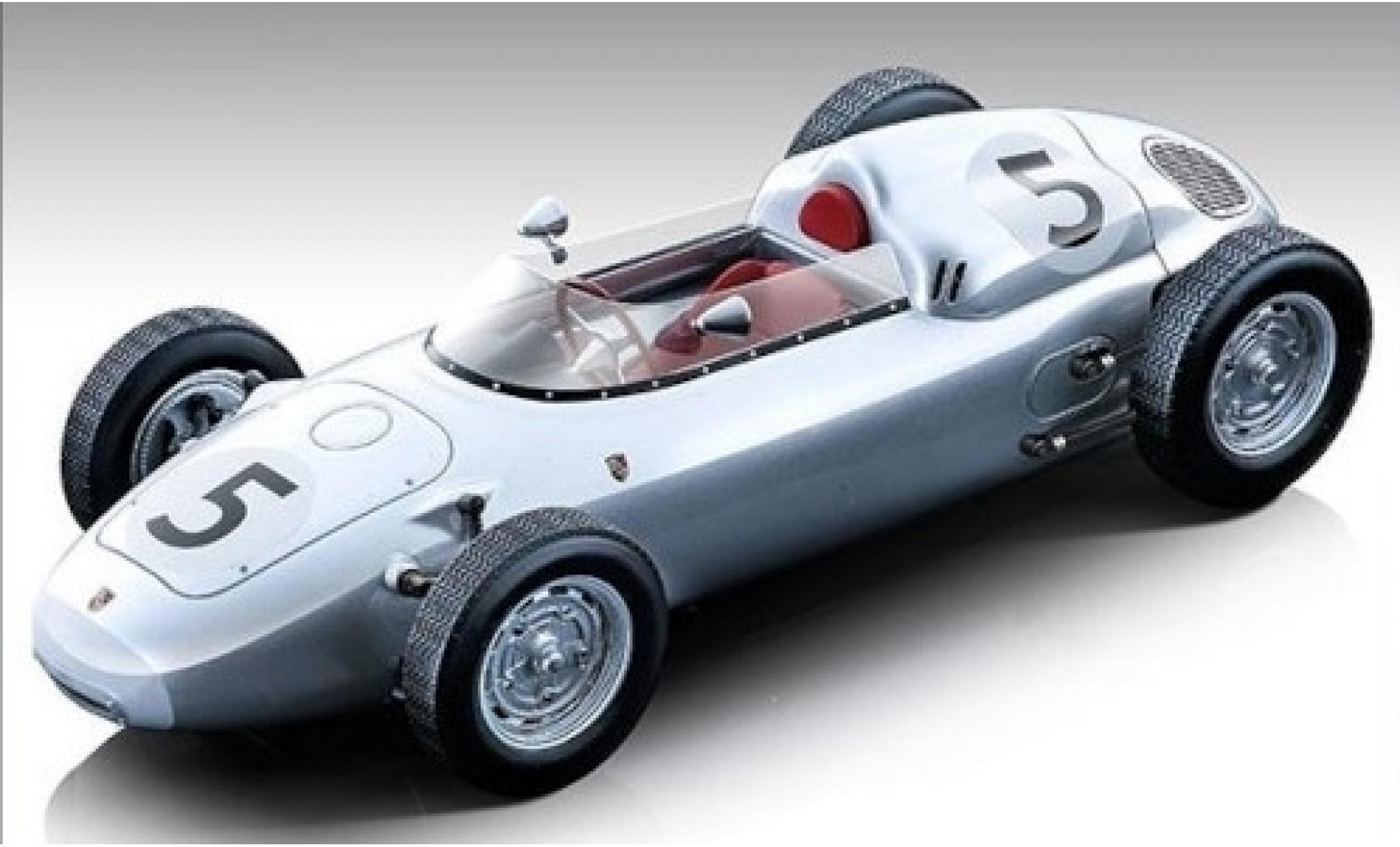 Porsche 718 1/18 Tecnomodel F2 No.5 Formel 2 GP Solitude 1960 H.Hermann modelauto