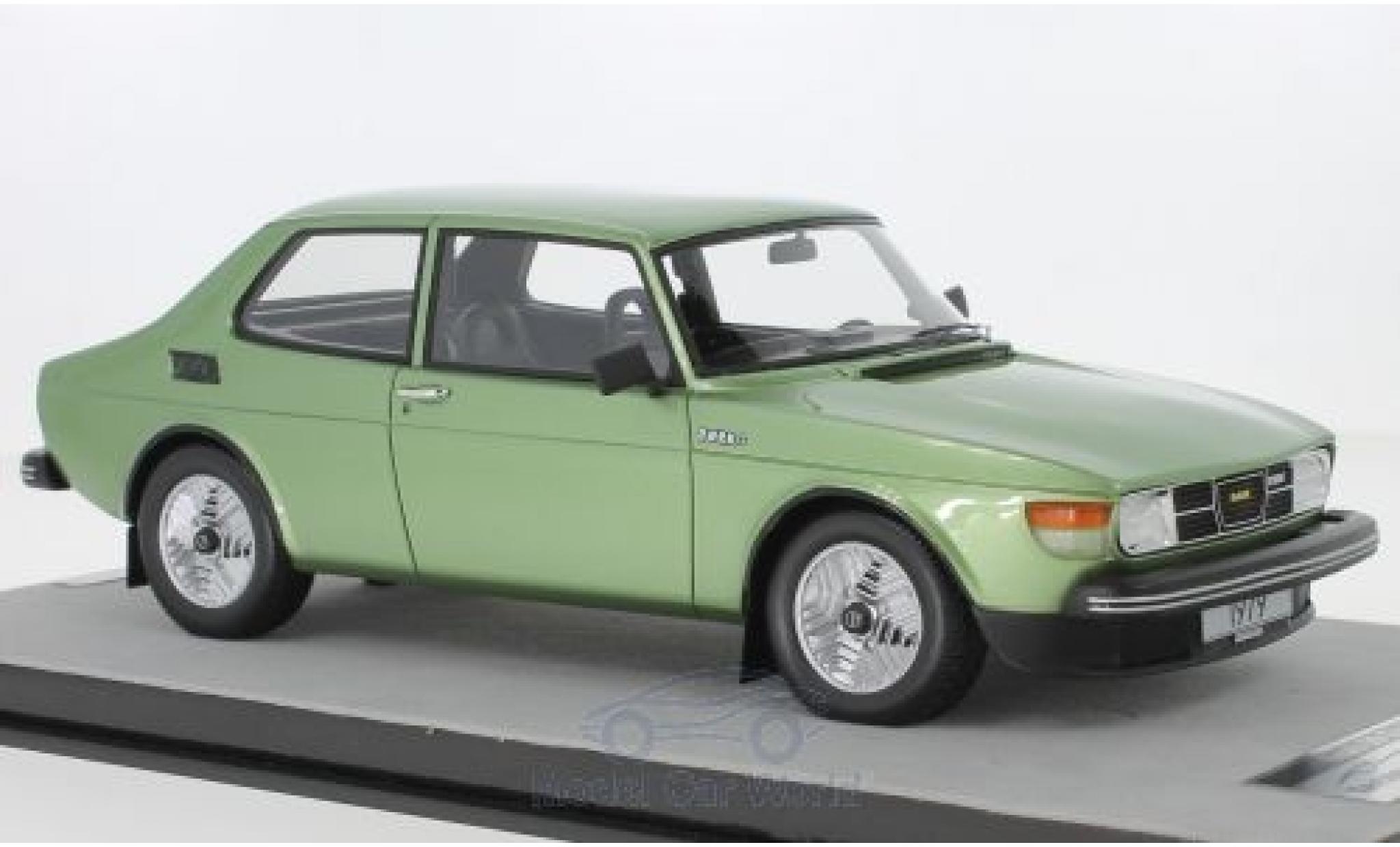 Saab 99 1/18 Tecnomodel Turbo metallic groen 1979 modelauto