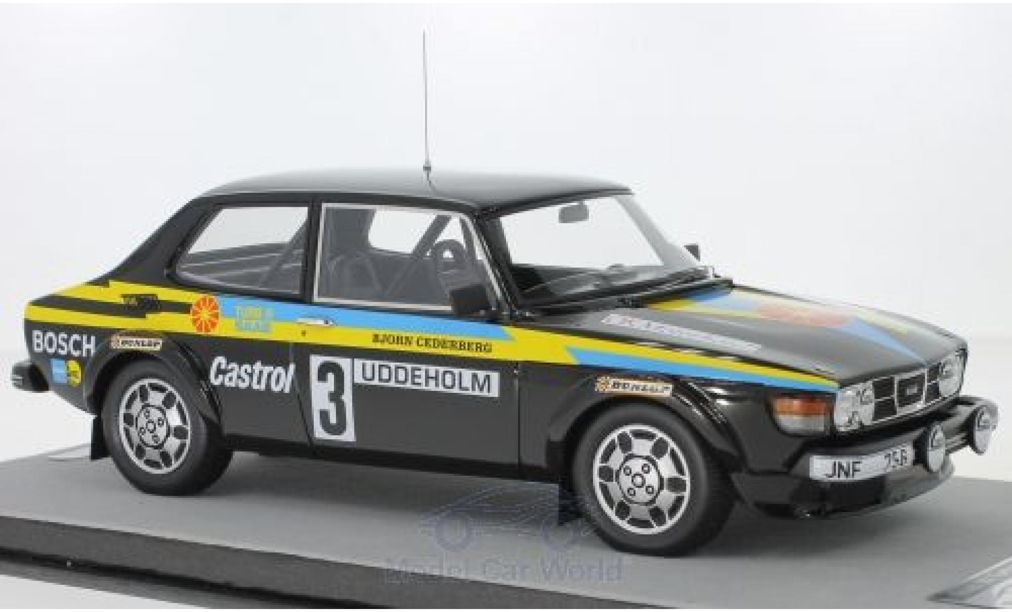 Saab 99 1/18 Tecnomodel Turbo No.3 Rallye WM Rallye Schweden 1979 S.Blomqvist/B.Cederberg modelauto