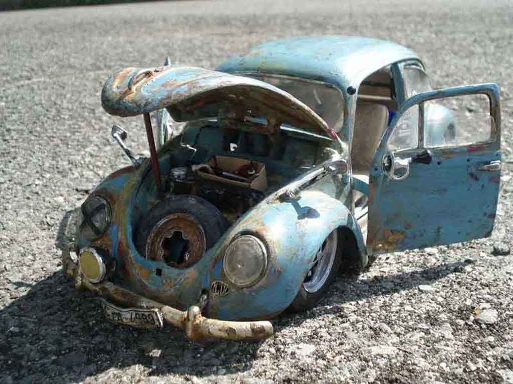 Volkswagen Kafer Base coccinelle ovale 56 hoodride 1/18 Burago