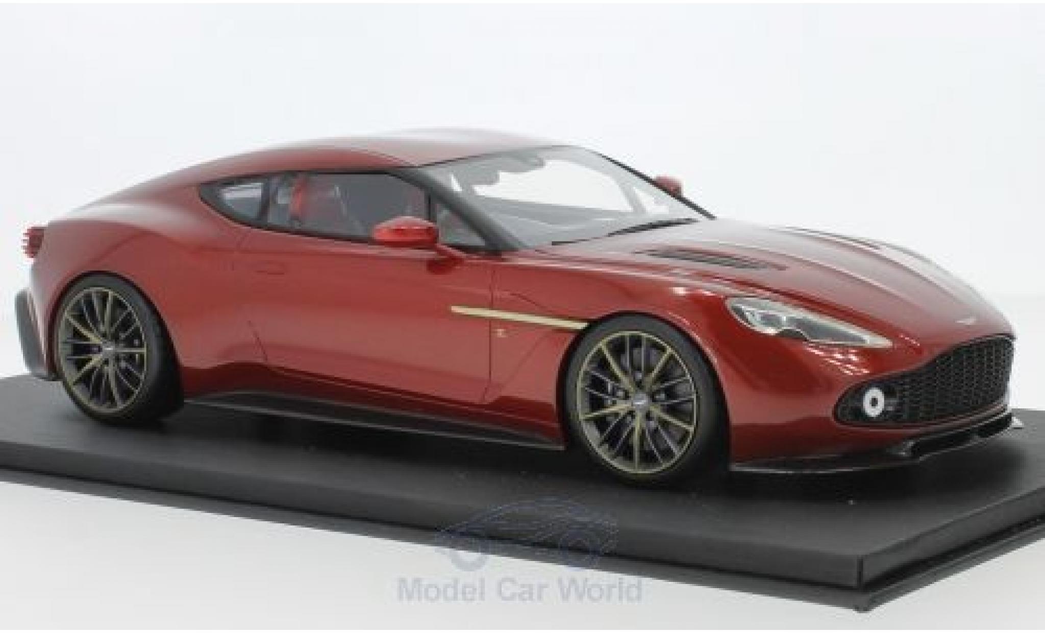 Aston Martin Vanquish 1/18 Top Speed Zagato rood RHD 2017 modelauto