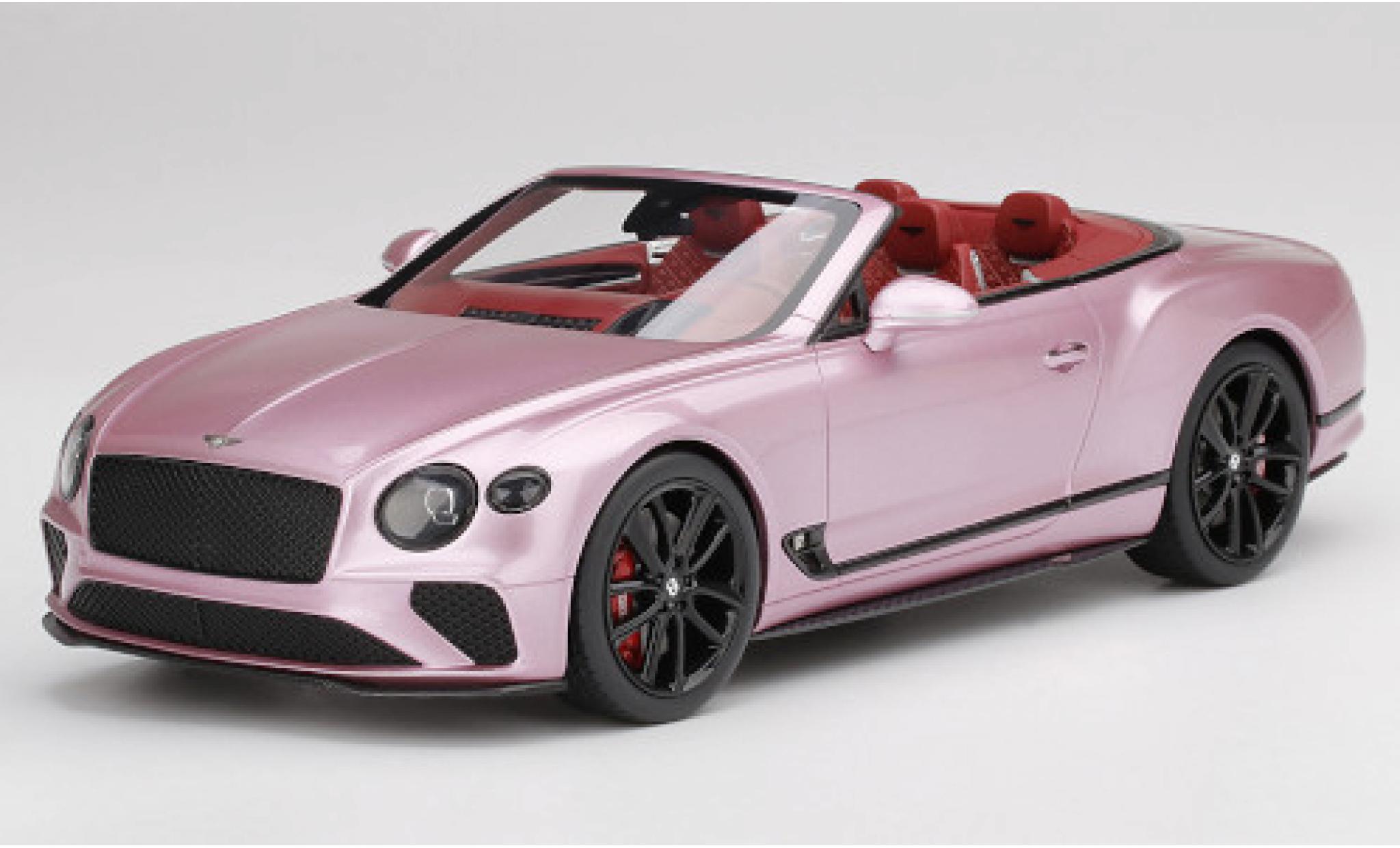 Bentley Continental 1/18 Top Speed GT Cabriolet metallic roze 2019 modelauto