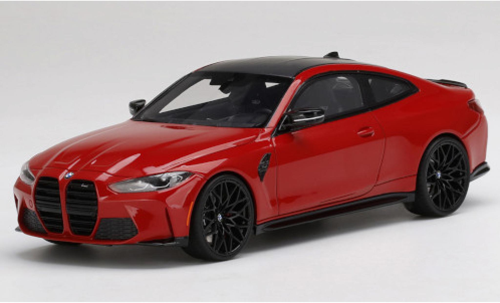 Bmw M4 1/18 Top Speed Competition (G82) rood 2021 modelauto