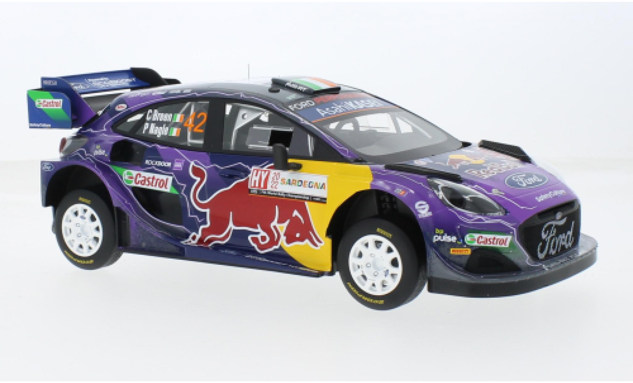 Ford Puma 1/18 Top Speed Rally1 No.42 M-Sport World Rally Team Red Bull Rallye WM Rallye Sardinien 2022 1:18 modelauto