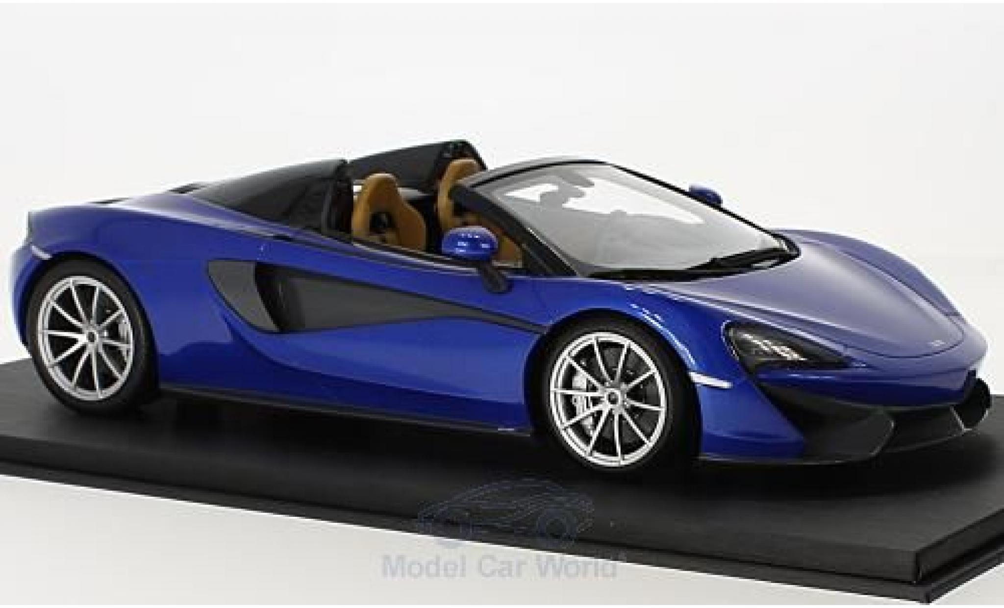 McLaren 570 1/18 Top Speed S Spider blauw modelauto