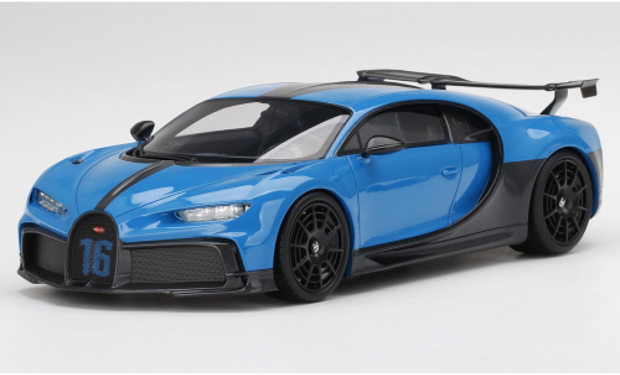 Bugatti Chiron 1/18 Top Speed Pur Sport blauw/zwart 2020 modelauto