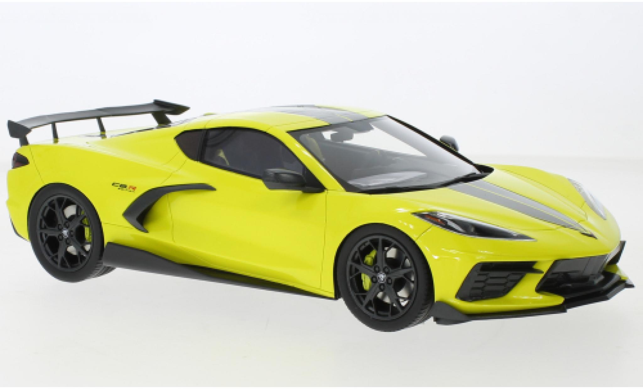 Chevrolet Corvette 1/18 Top Speed Stingray IMSA GTLM Championship Edition geel/grijs 2021 modelauto