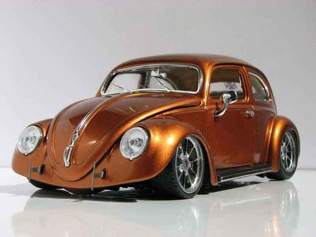 Volkswagen Kafer 1/18 Burago coccinelle ovale oranje burn modelauto
