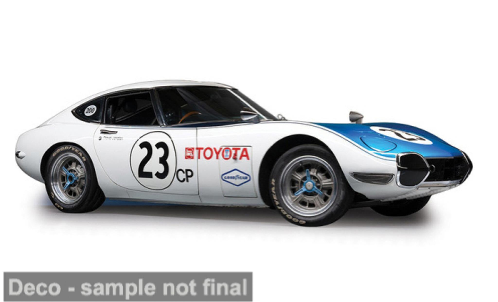 Toyota 2000 GT 1/64 IXO America wit/blauw 1967 1:64 modelauto