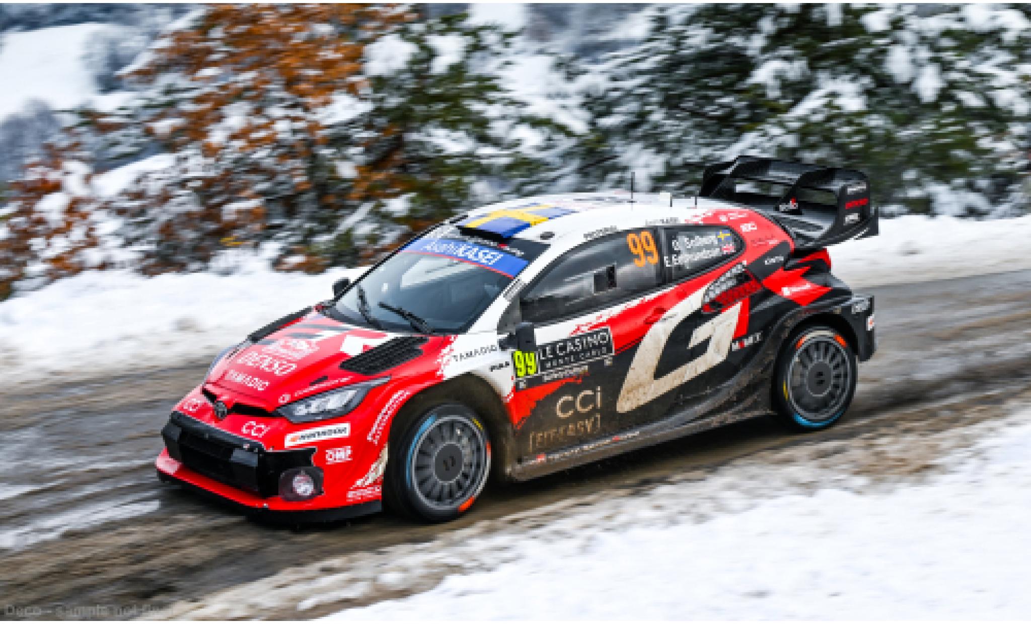 Toyota Yaris 1/18 IXO GR Rally1 Rallye Monte Carlo 2026 #99 O.Solberg/E.Edmondson 1:18 modelauto
