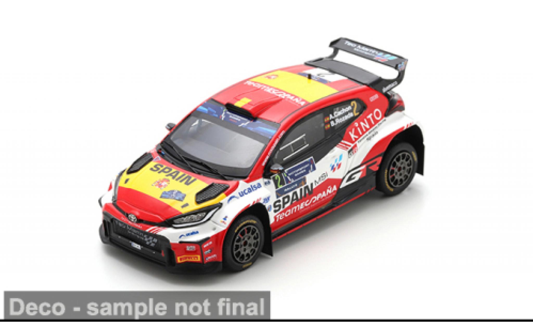 Toyota Yaris 1/43 Spark GR Rally2 FIA Motorsport Games Rally 2024 #2 A.Cachon/B.Rozada 1:43 modelauto