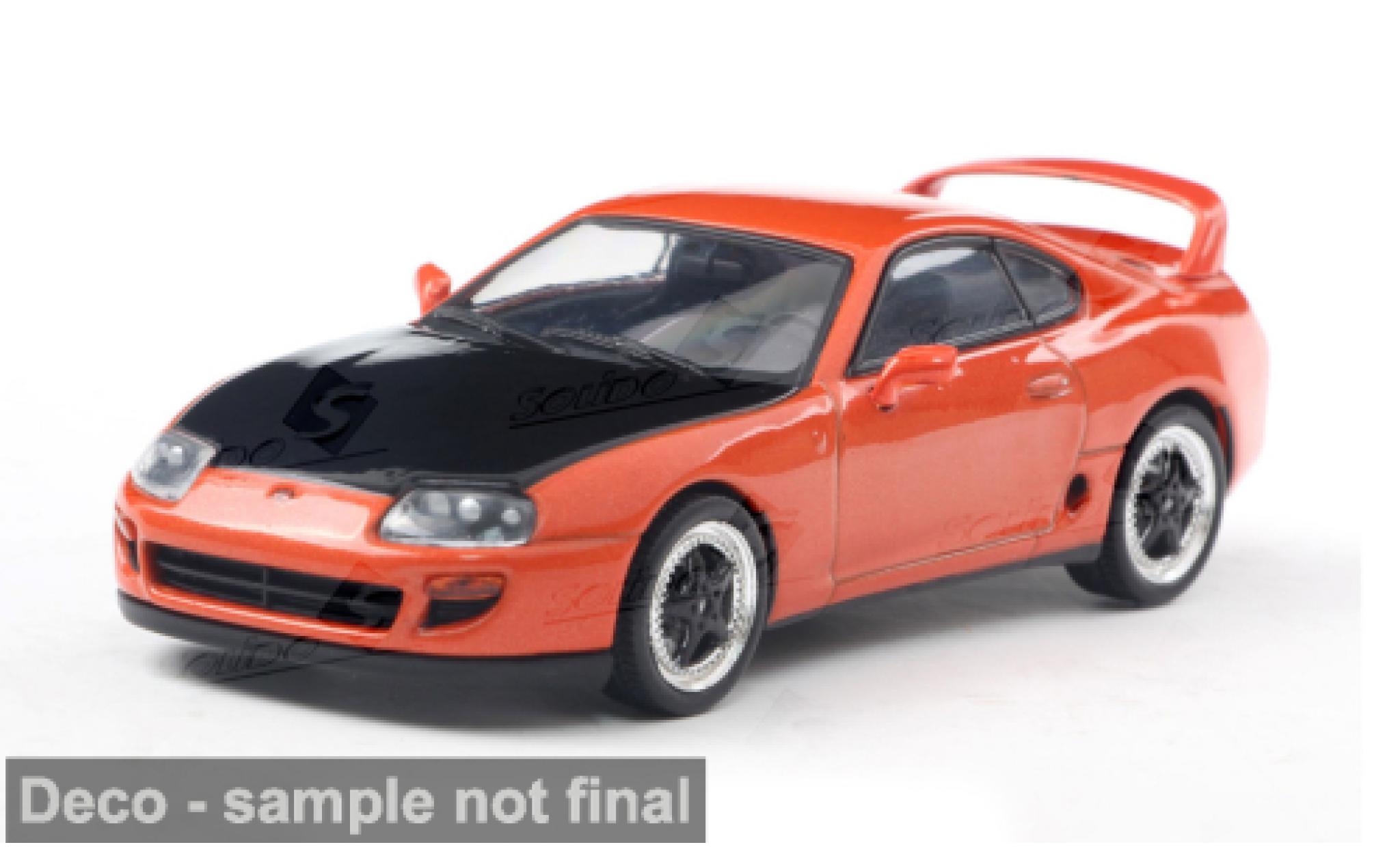 Toyota Supra 1/43 Solido MK4 oranje/zwart 1:43 modelauto