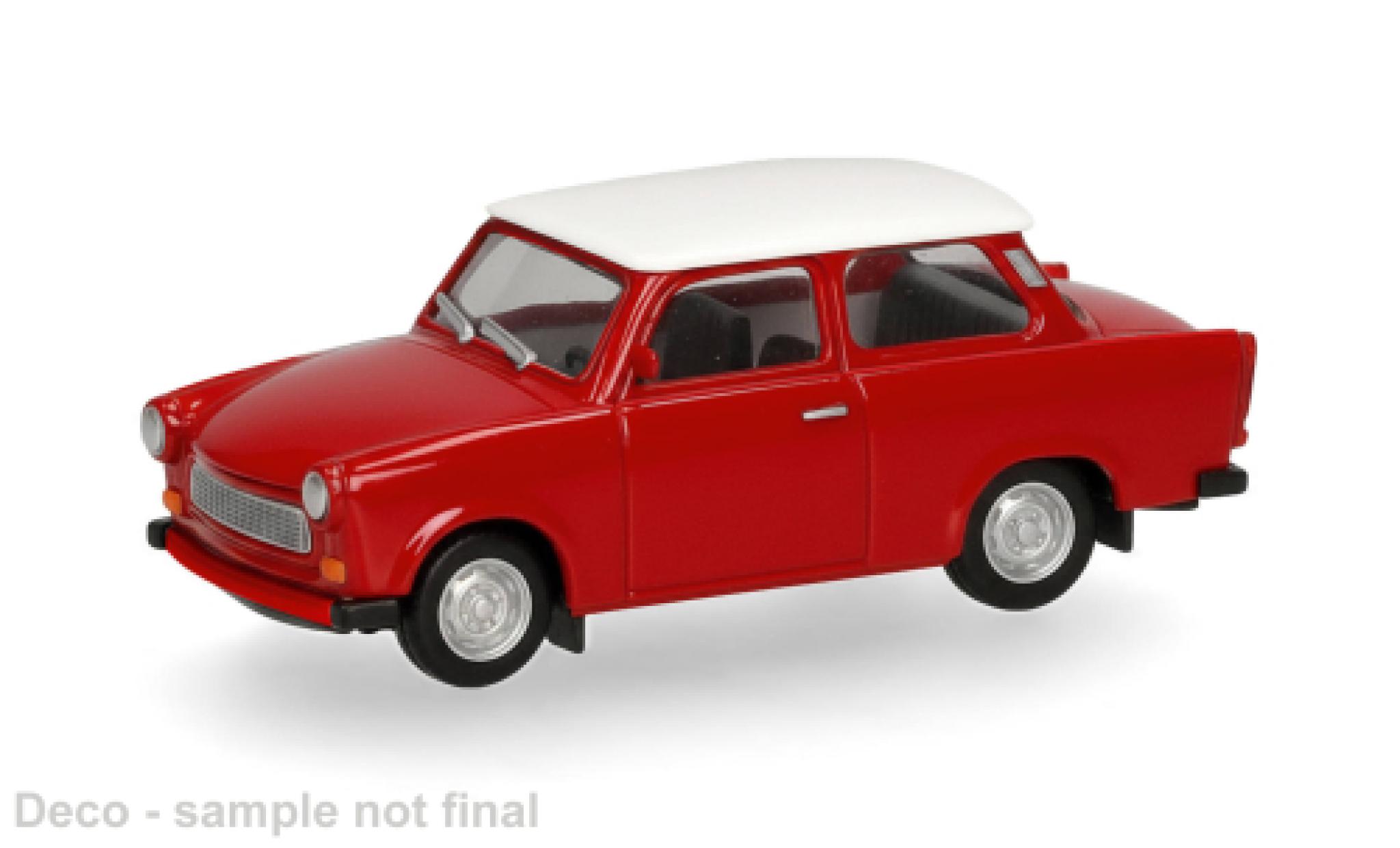 Trabant 601 1/87 Herpa rood/wit 1:87 modelauto