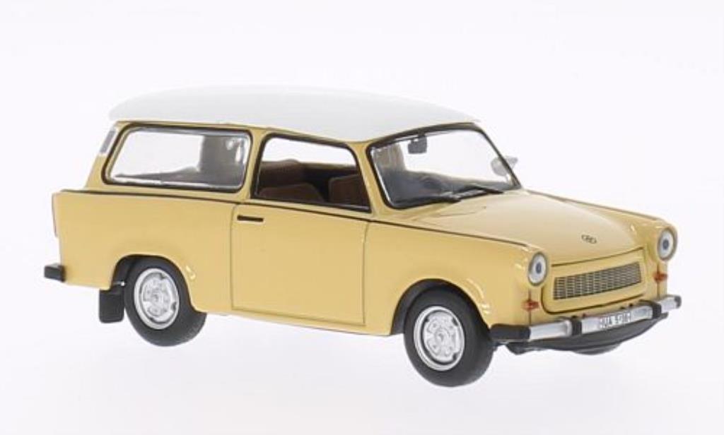 Trabant 601 1/43 WhiteBox Universal beige/wit 1965 modelauto