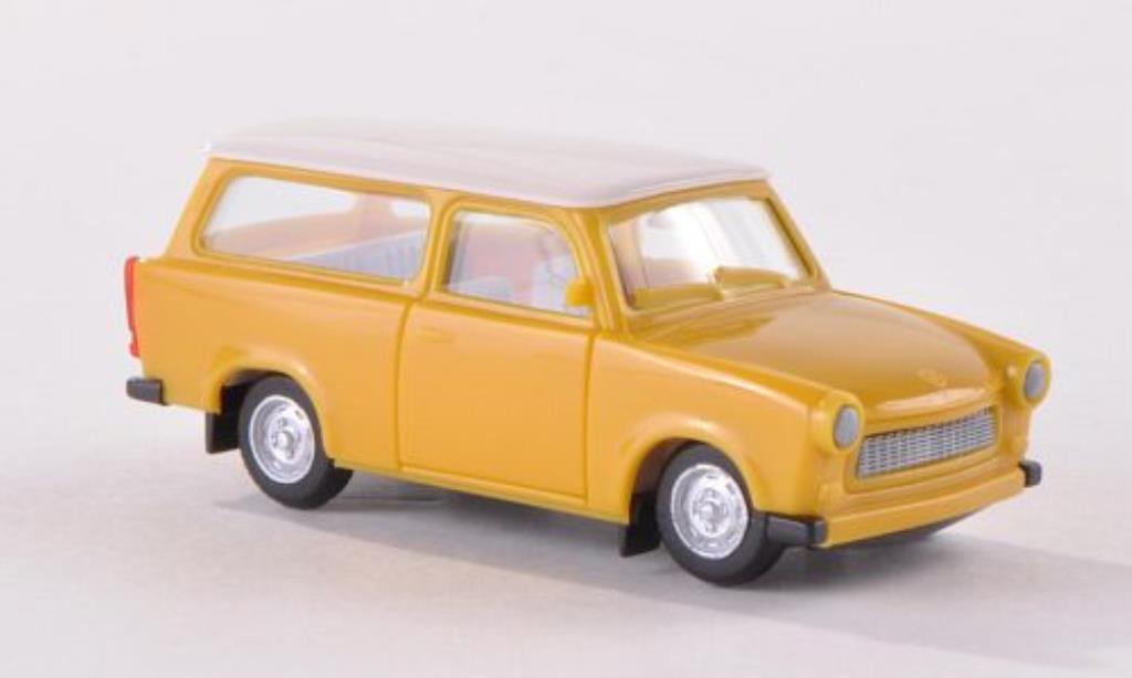 Trabant 601 1/87 Herpa Universal geel/wit modelauto