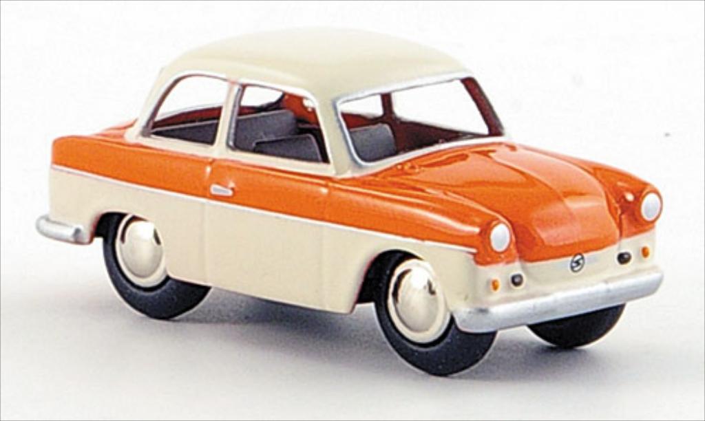 Trabant P50 1/87 Bub lachs/creme modelauto