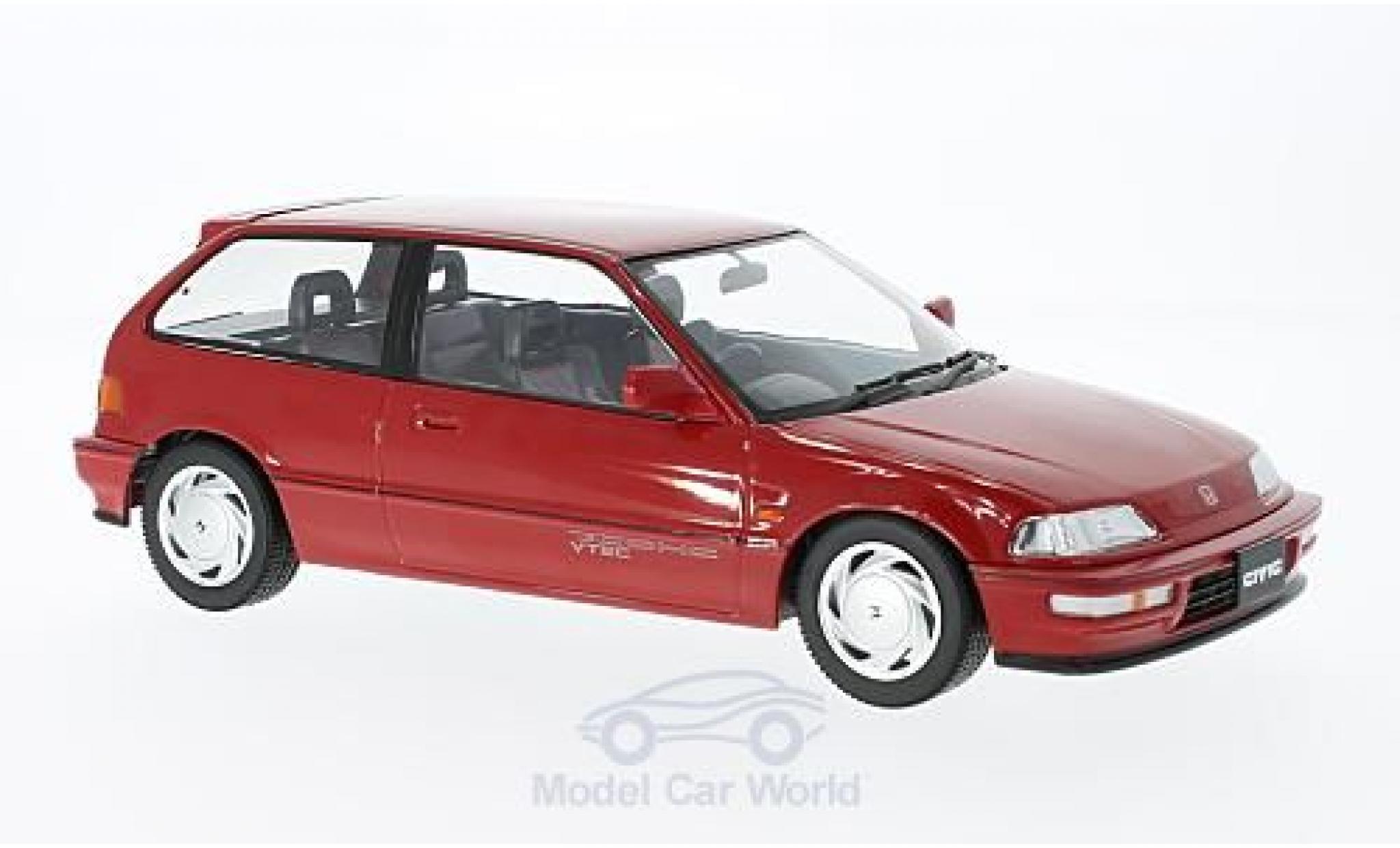 Honda Civic 1/18 Triple 9 Collection EF-9 SiR rood RHD 1990 ohne Vitrine modelauto
