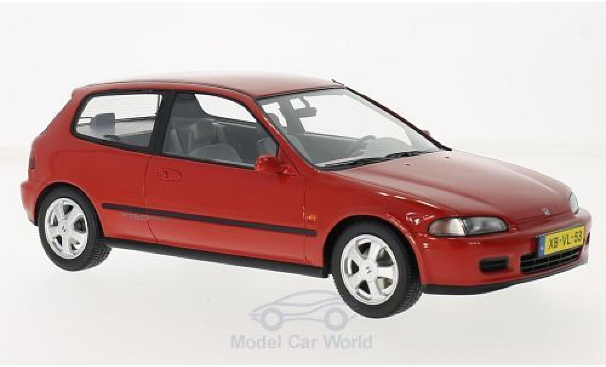 Honda Civic 1/18 Triple 9 Collection VTi Hatchback rood 1992 ohne Vitrine modelauto