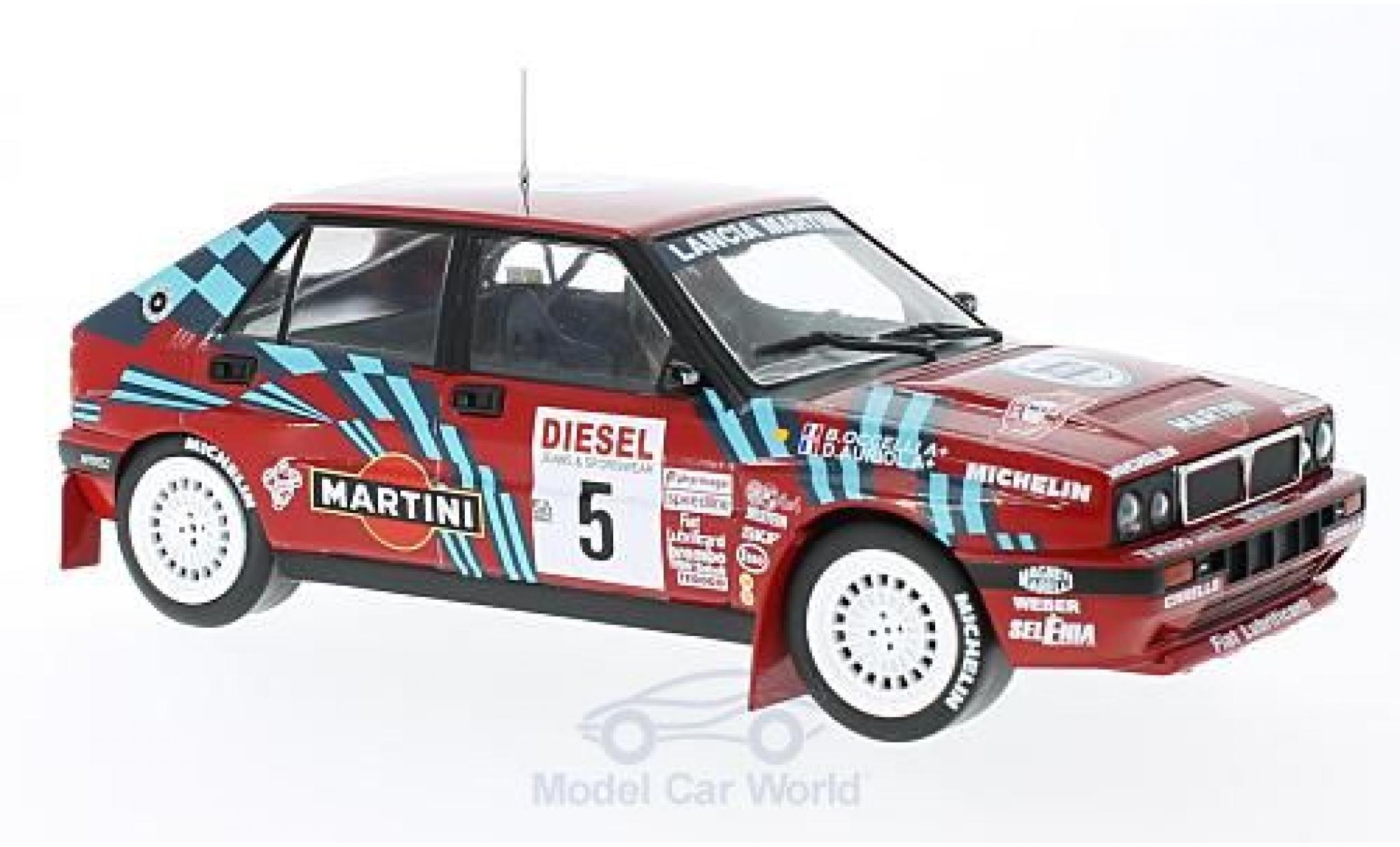 Lancia Delta 1/18 Triple 9 Collection HF Integrale 16V No.5 Rallye San Remo 1989 D.Auriol/B.Occelli ohne Vitrine modelauto