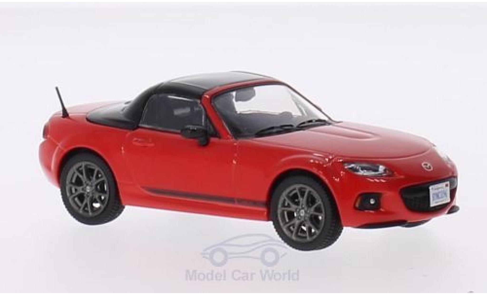 Mazda MX 1/43 Triple 9 Collection -5 rood/zwart 2013 mit geschlossenem Dach modelauto