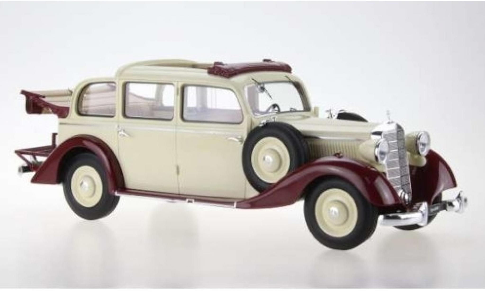 Mercedes 260 1/18 Triple 9 Collection D (W138) Pullman Landaulet beige/rood 1936 komplett ougroens/es Verdeck modelauto
