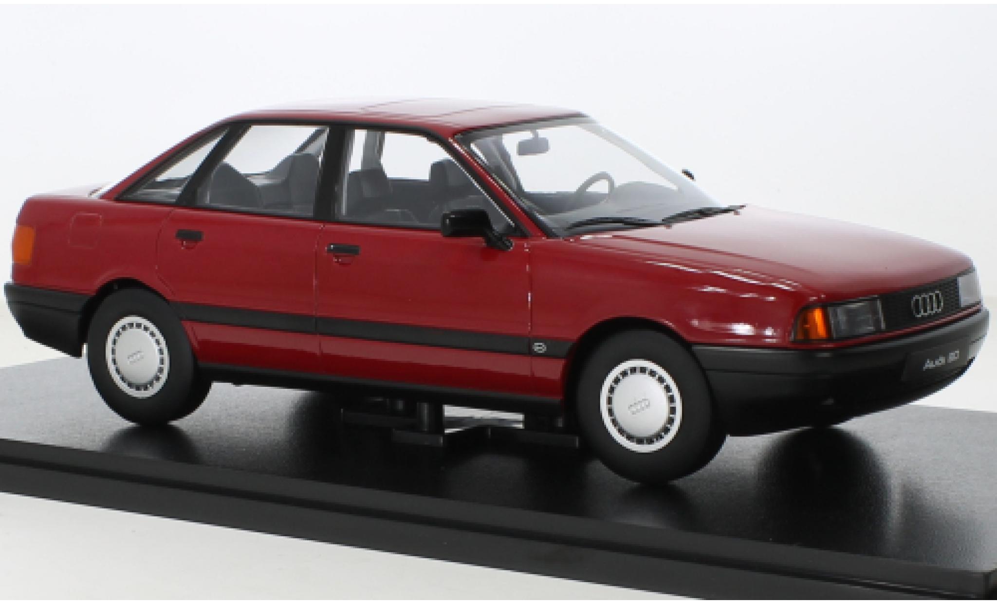 Audi 80 1/18 Triple 9 Collection (B3) rood 1989 modelauto