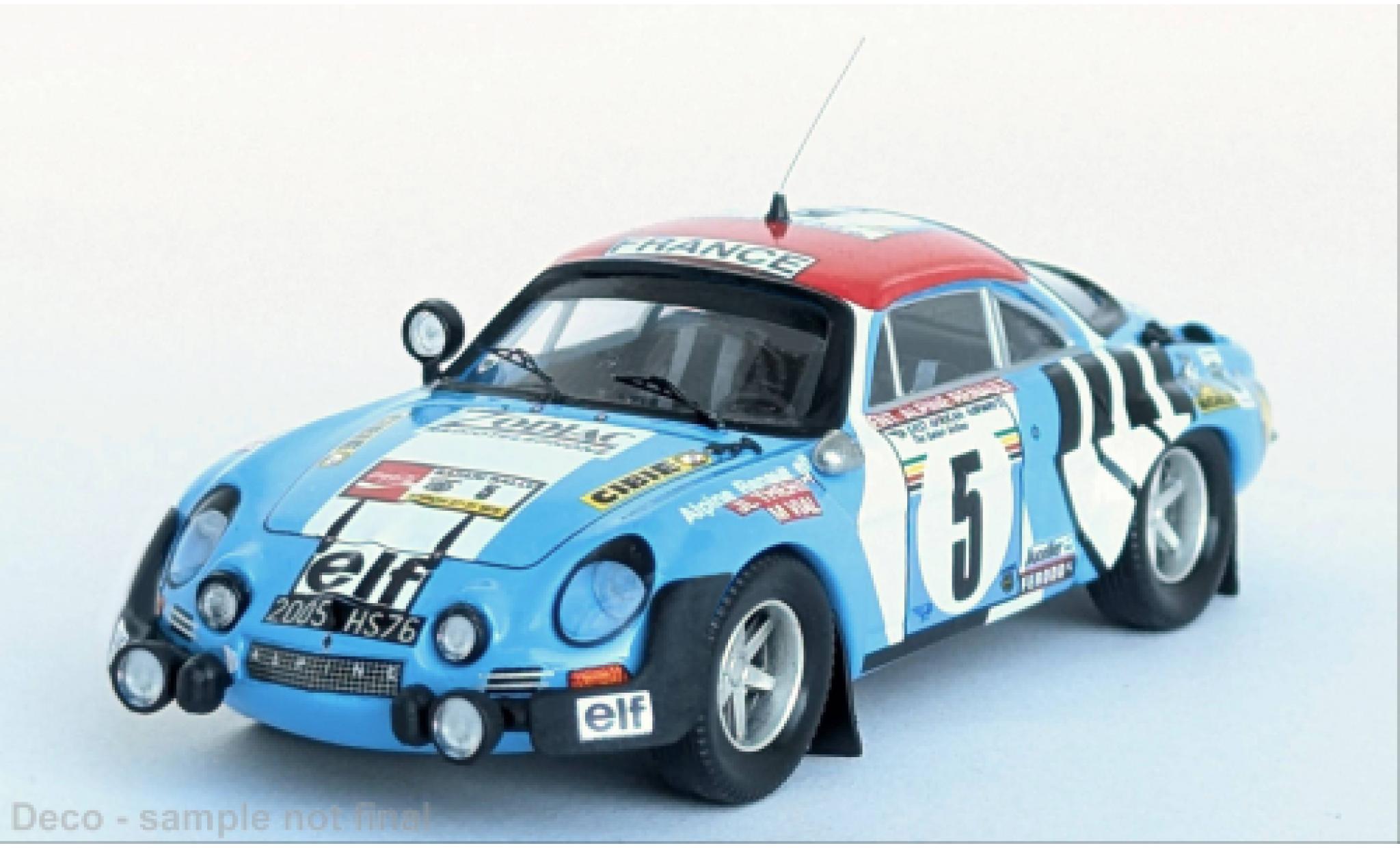 Alpine A110 1/43 Trofeu East African Safari Rally 1975 #5 1:43 modelauto
