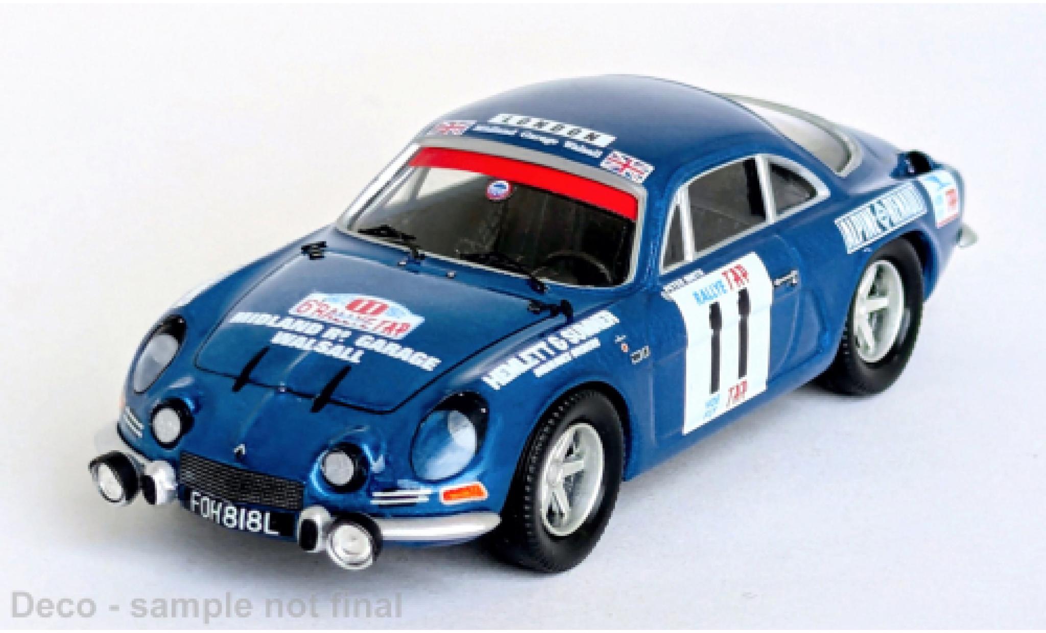 Alpine A110 1/43 Trofeu Rally Tap 1972 #11 1:43 modelauto