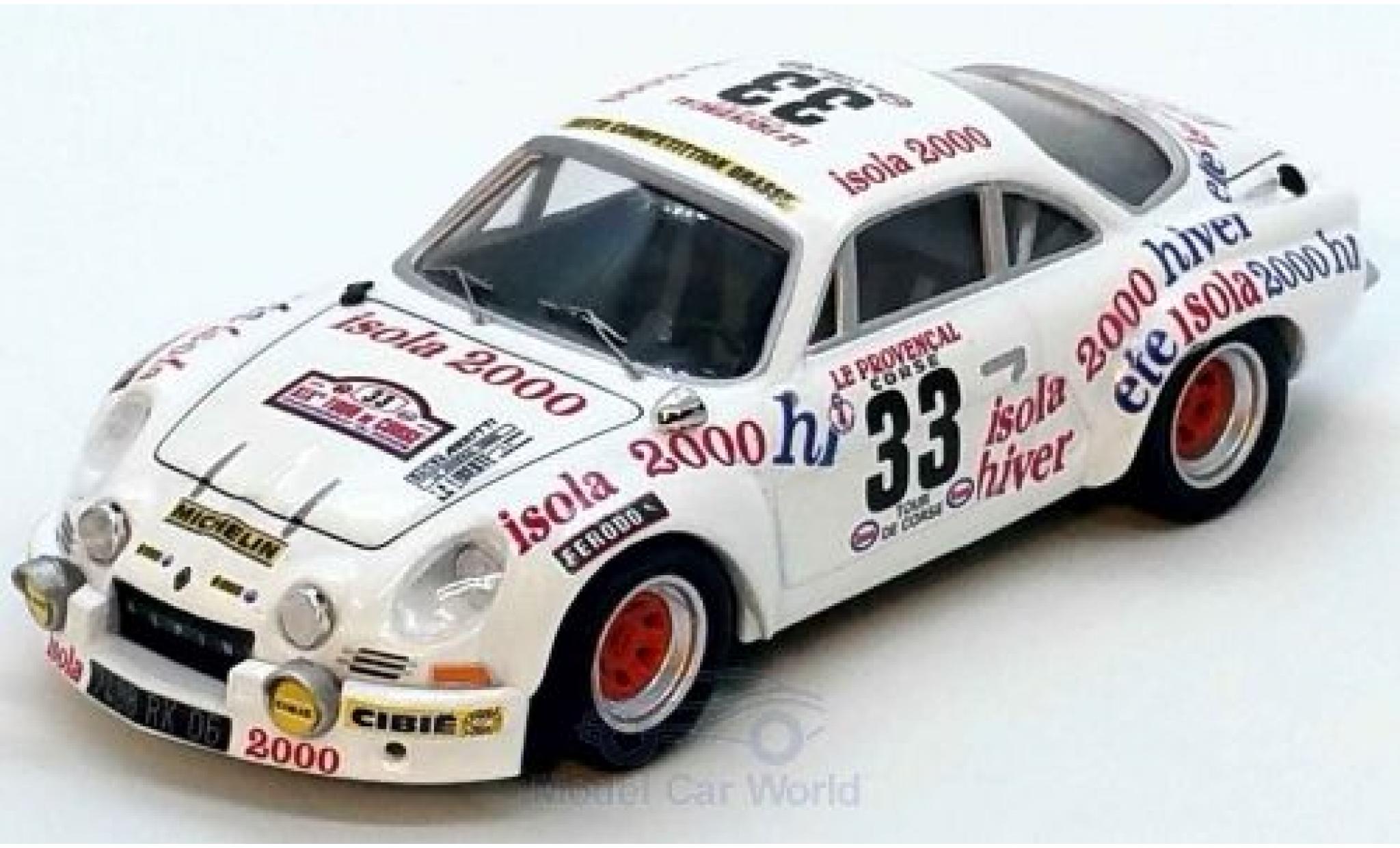 Alpine A110 1/43 Trofeu Renault 1800 No.33 Rallye WM Tour de Corse 1975 G.Fantino/Dor modelauto
