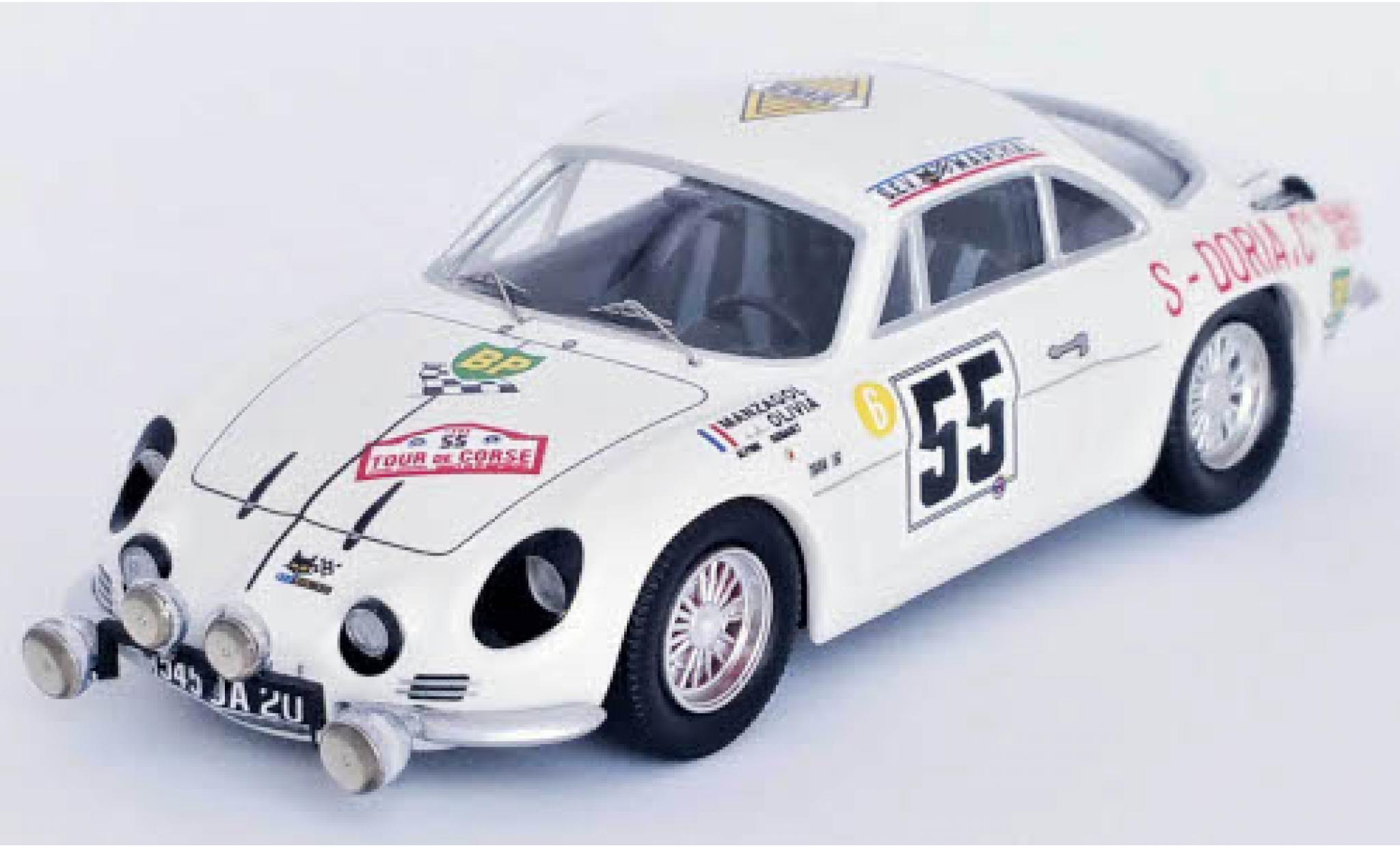 Alpine A110 1/43 Trofeu Renault No.55 Tour de Corse 1969 J.-P.Manzagol/J.-P.Oliva modelauto